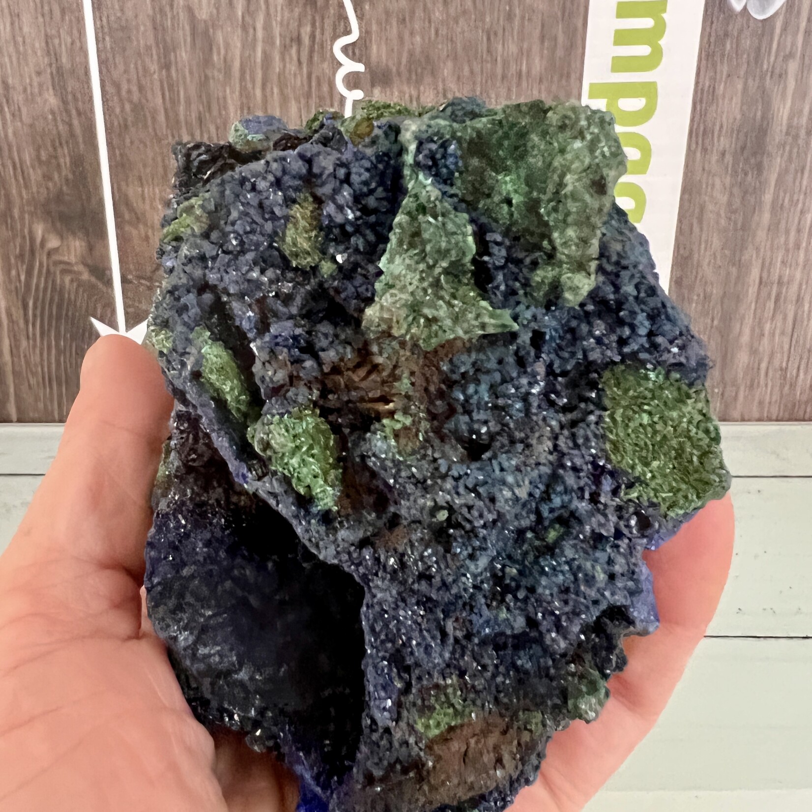 fantastique azurite malachite brute, aide à libérer la colère, l'agressivité ou les émotions ingérables