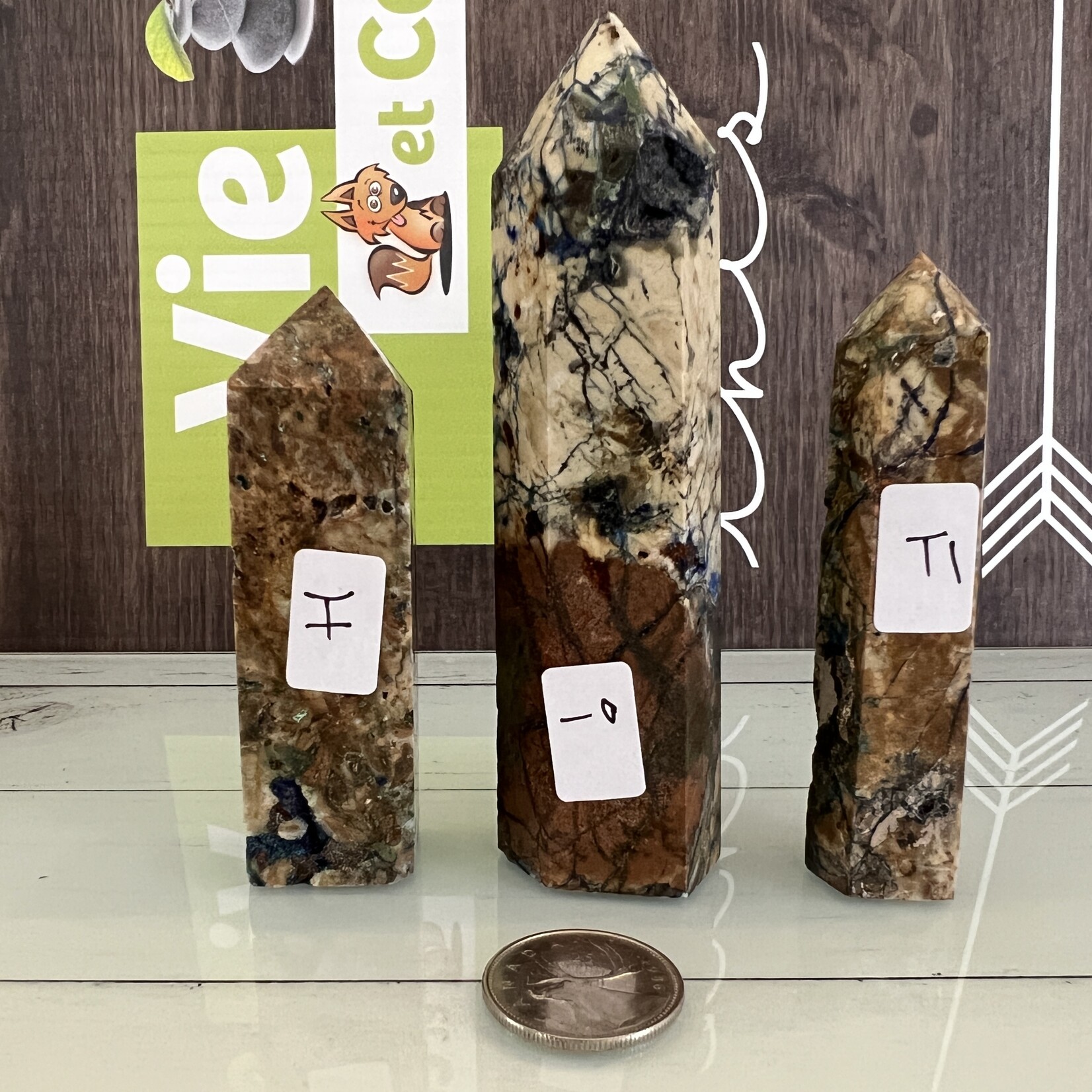 Tour naturelle de malachite d’azurite - Pierre de voyage astral, booster de créativité et de concentration, gemme de terre triée sur le volet