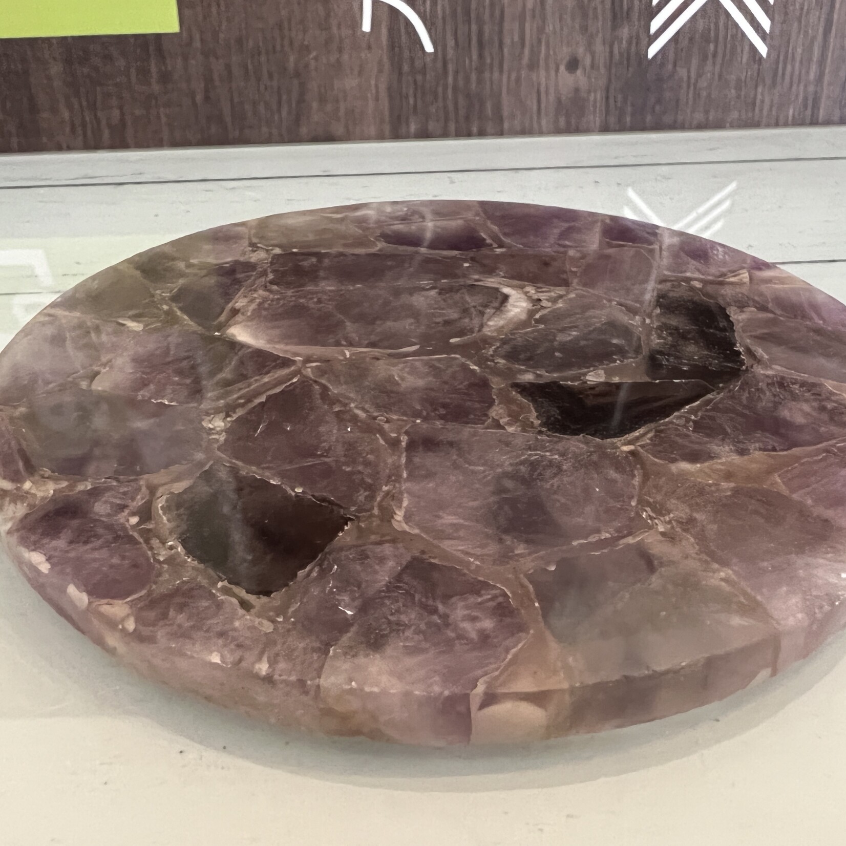 Enchanting Amethyst Crystal Plate – Unique Spiritual Decor