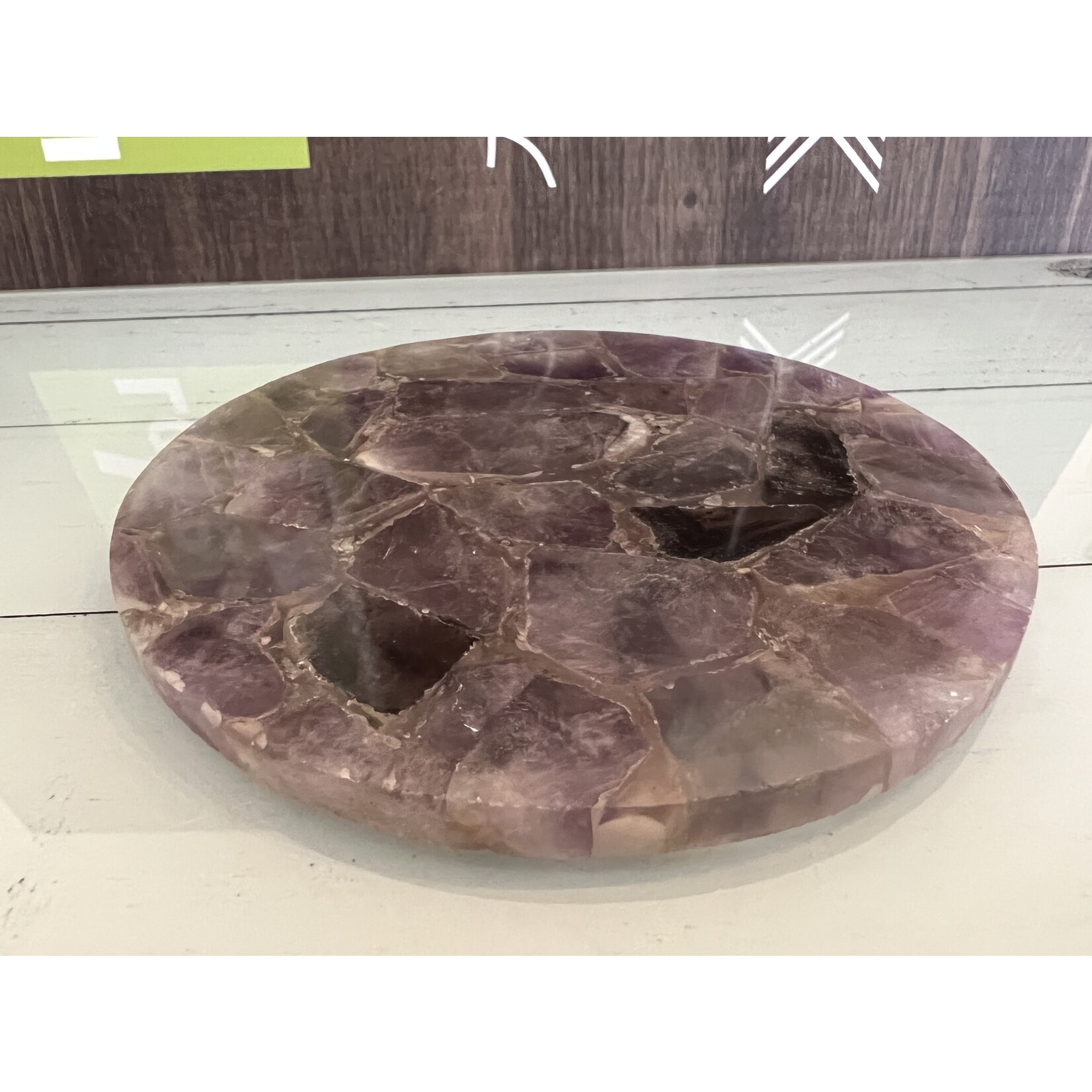 Enchanting Amethyst Crystal Plate – Unique Spiritual Decor