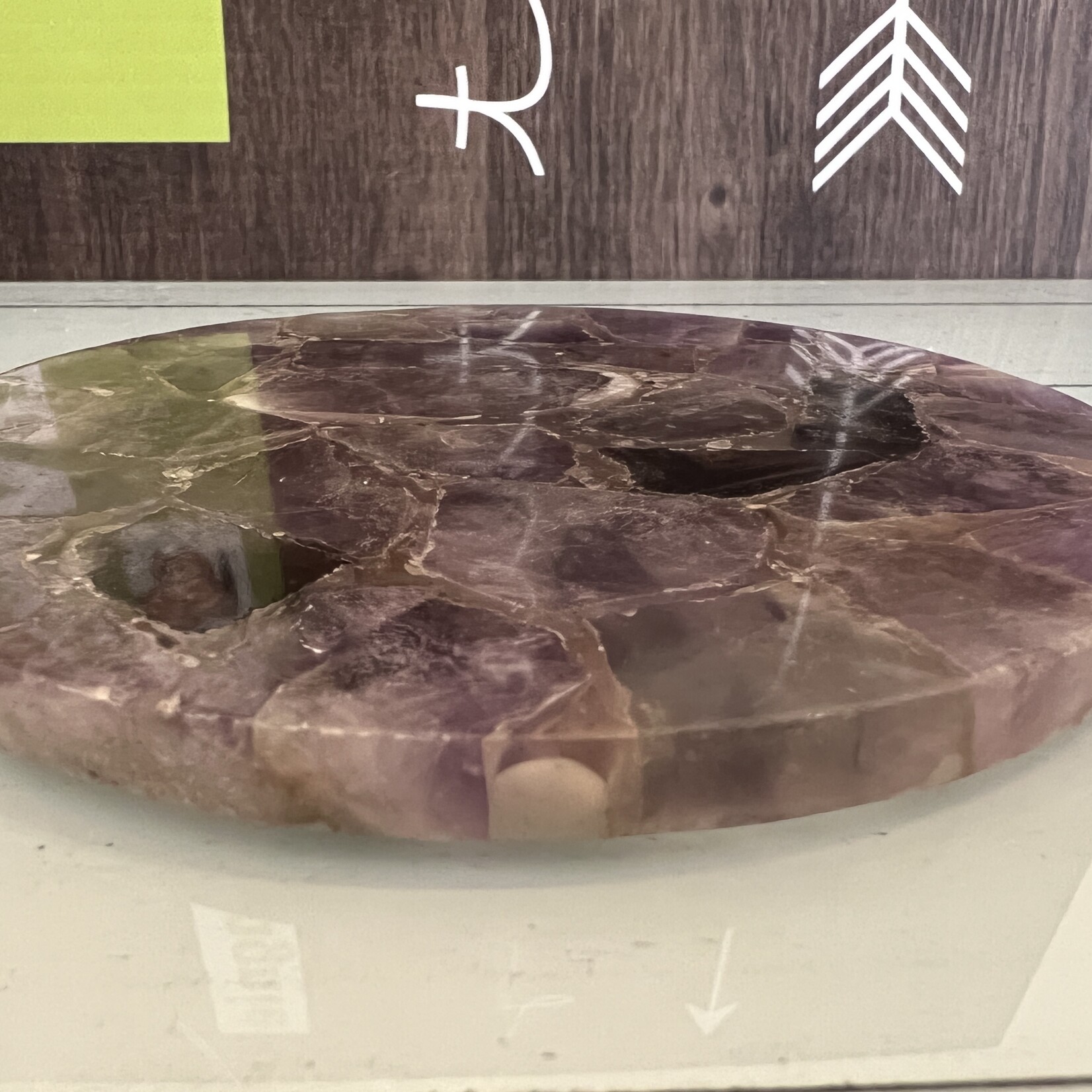 Enchanting Amethyst Crystal Plate – Unique Spiritual Decor