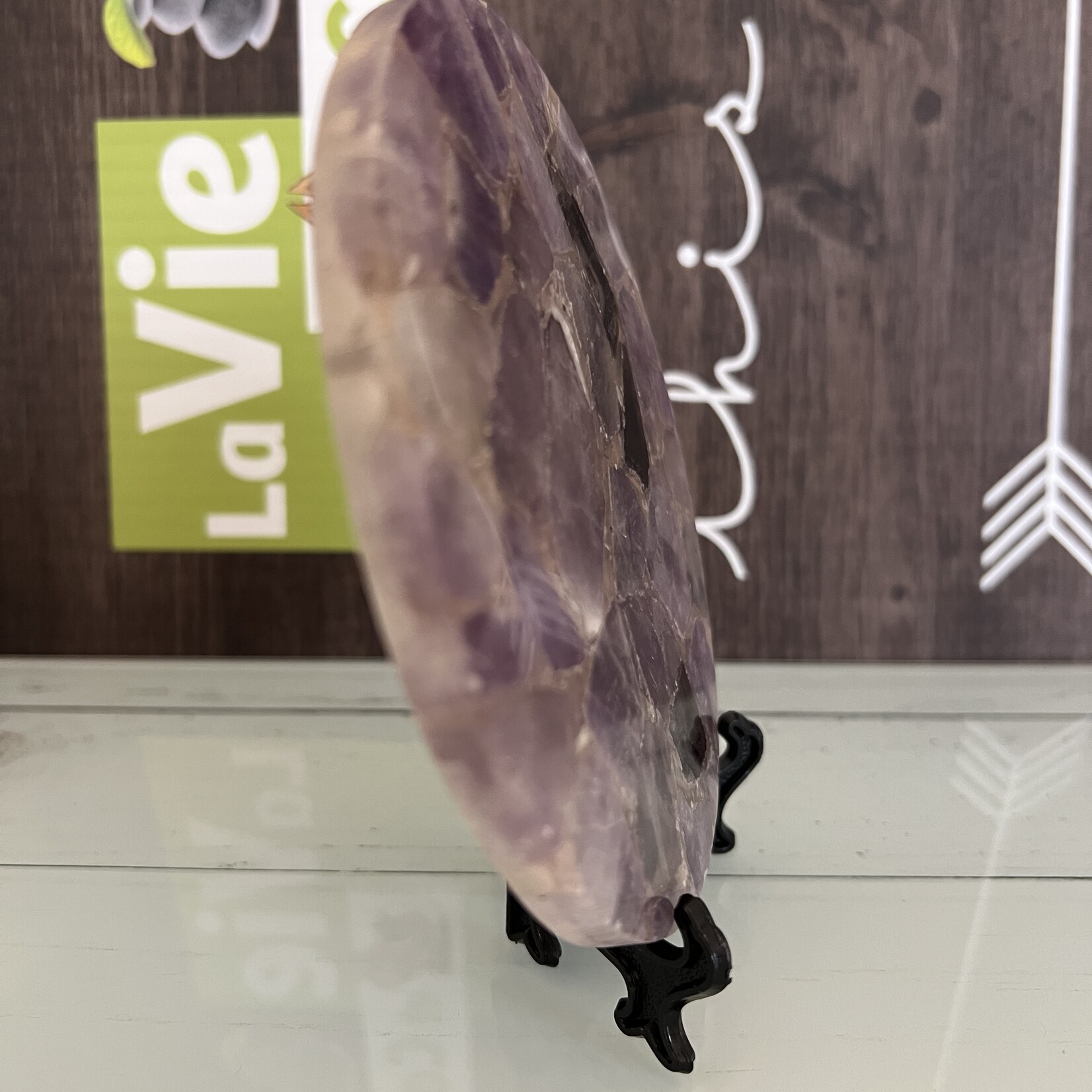 Enchanting Amethyst Crystal Plate – Unique Spiritual Decor