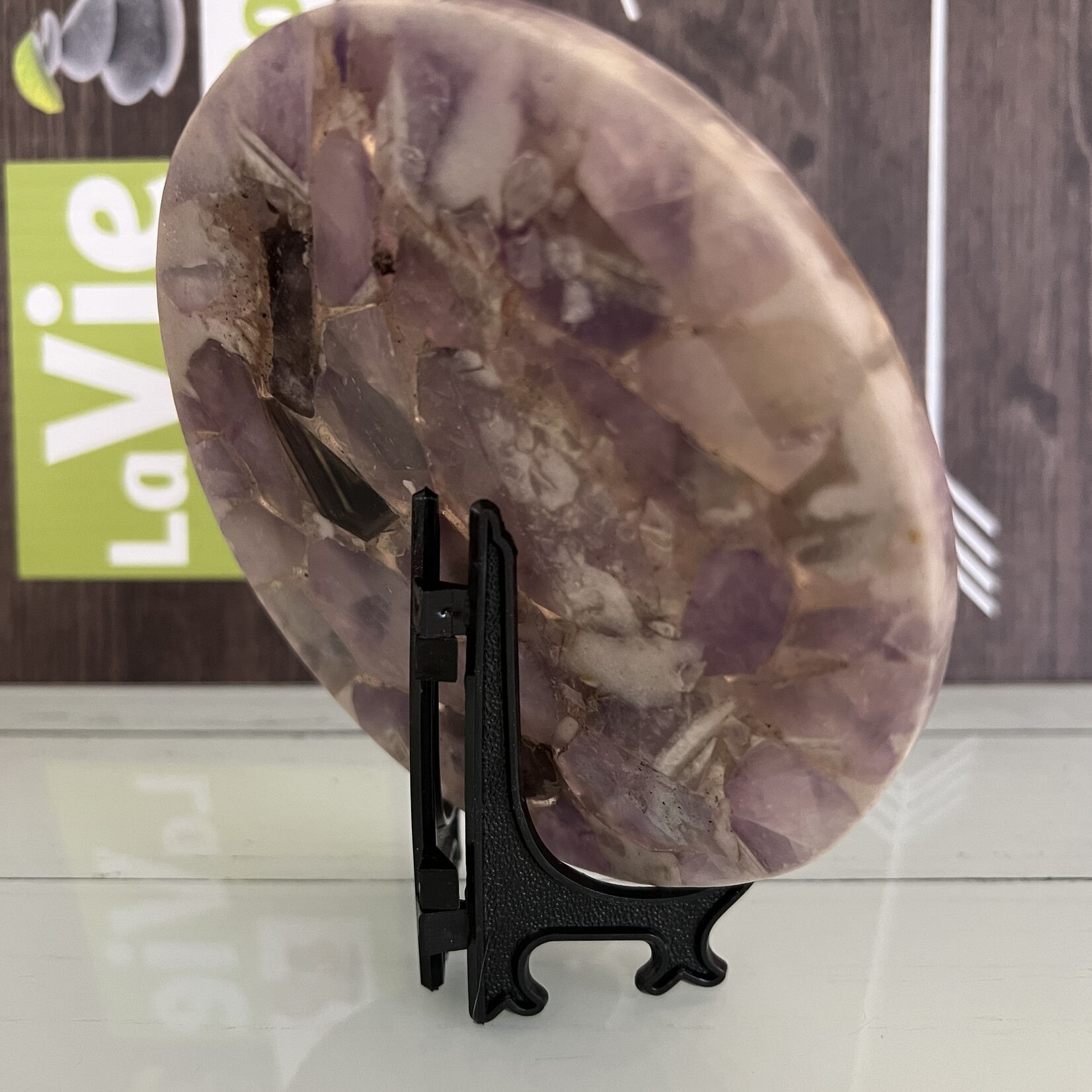 Enchanting Amethyst Crystal Plate – Unique Spiritual Decor