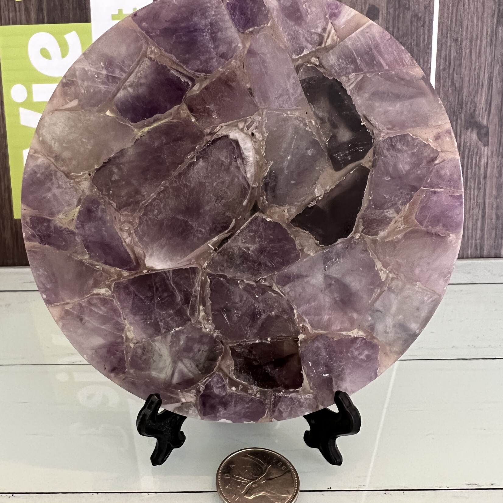 Enchanting Amethyst Crystal Plate – Unique Spiritual Decor