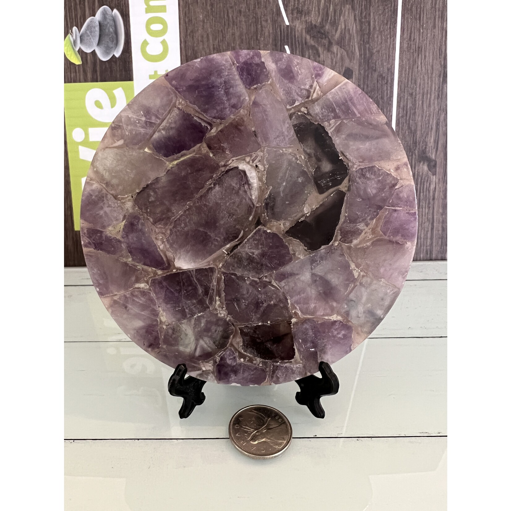 Enchanting Amethyst Crystal Plate – Unique Spiritual Decor