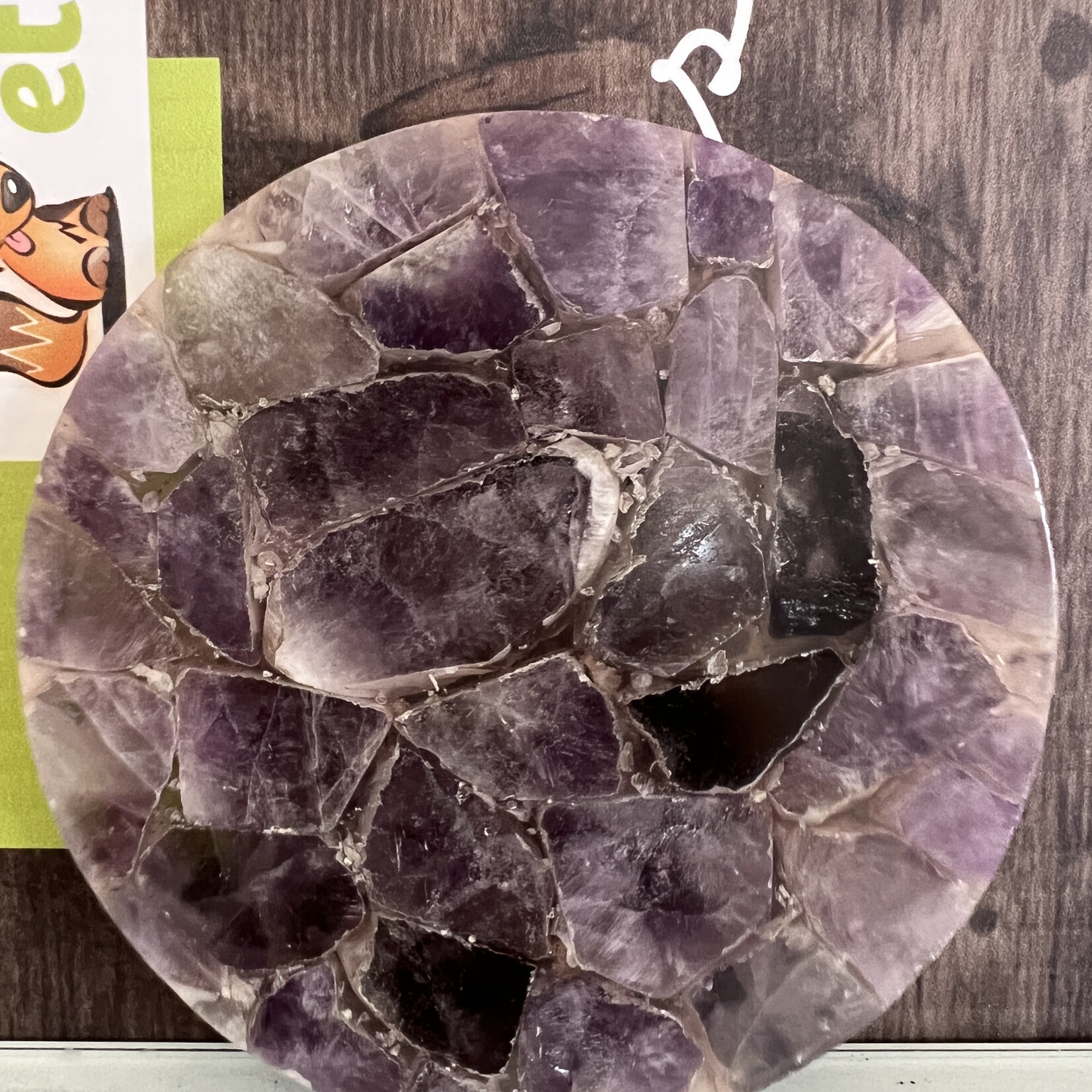 Enchanting Amethyst Crystal Plate – Unique Spiritual Decor