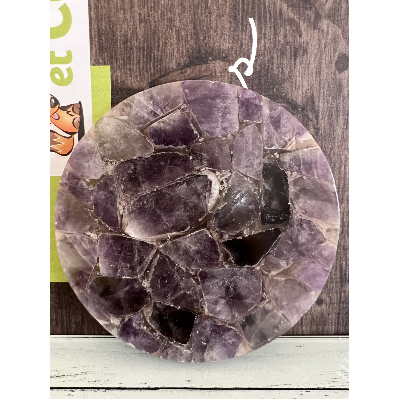 Enchanting Amethyst Crystal Plate – Unique Spiritual Decor