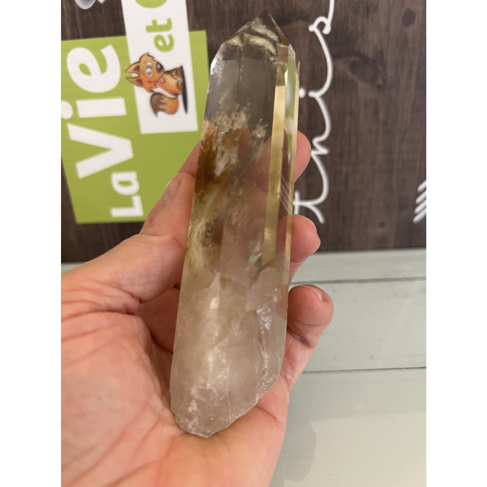 Sumptuous Natural Citrine Point Wand- Elevate Your Space with Large Smoky Citrine for Manifestation and Abundance