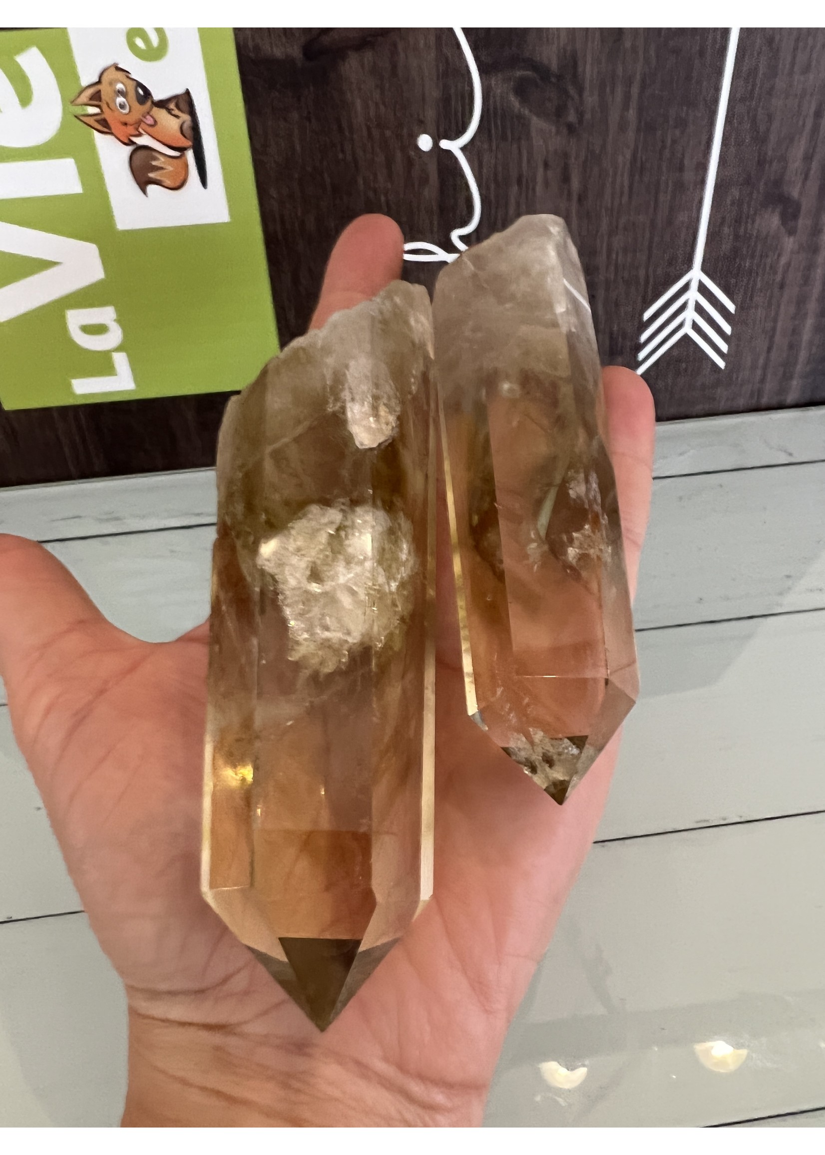 large natural citrine point, citrine cluster, stone synonymous with money and wealth, brings a good vibration in your home