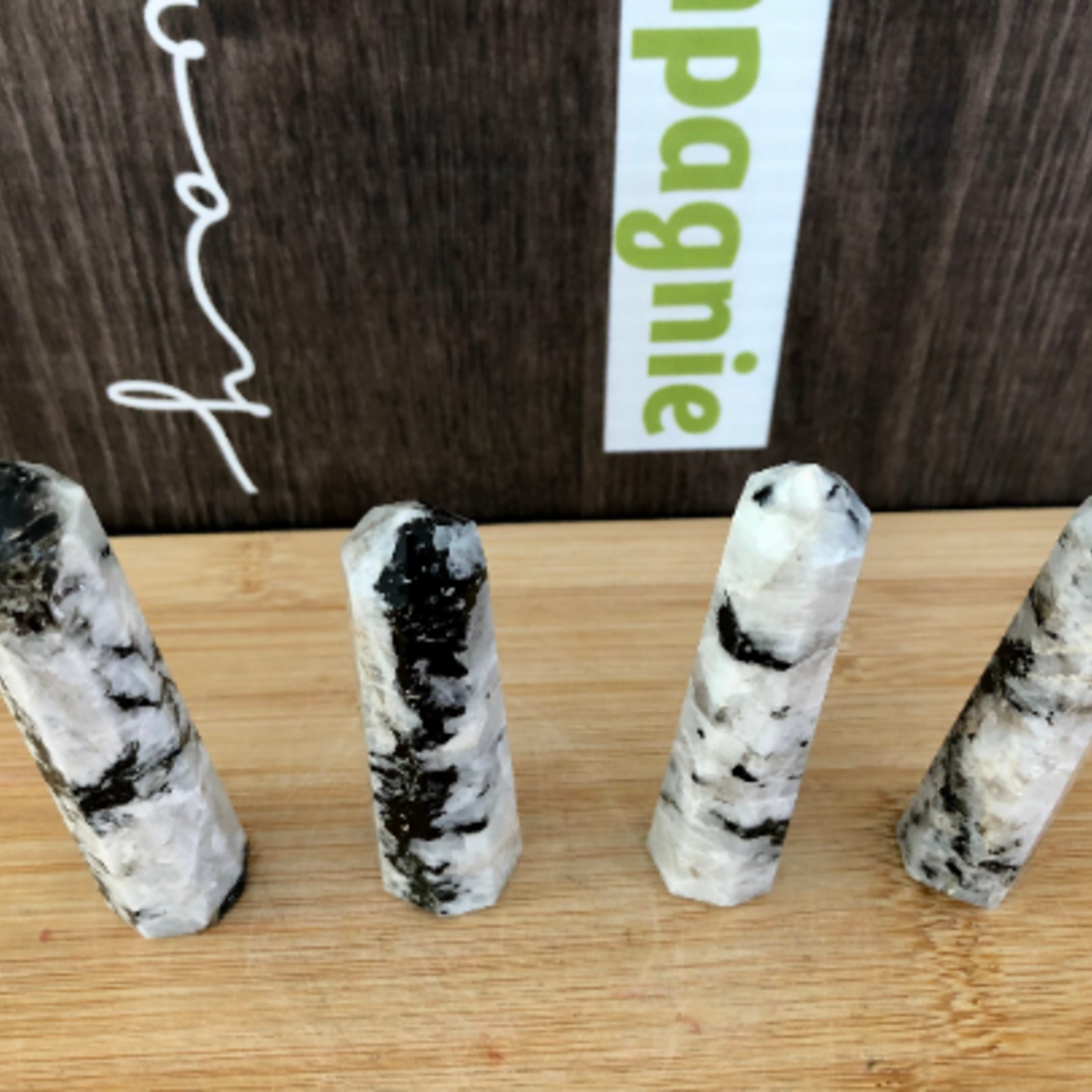 rainbow moonstone obelisk- Symbol of Feminine Power