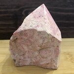 Elegant Pink Rhodonite Pyramid – Rough Base with Polished Top for Emotional Healing & Balance