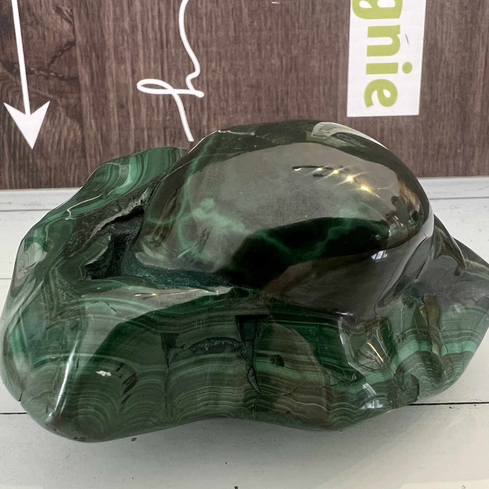 special polished freeform malachite, serves as a shield to ward off nightmares and promotes peaceful sleep