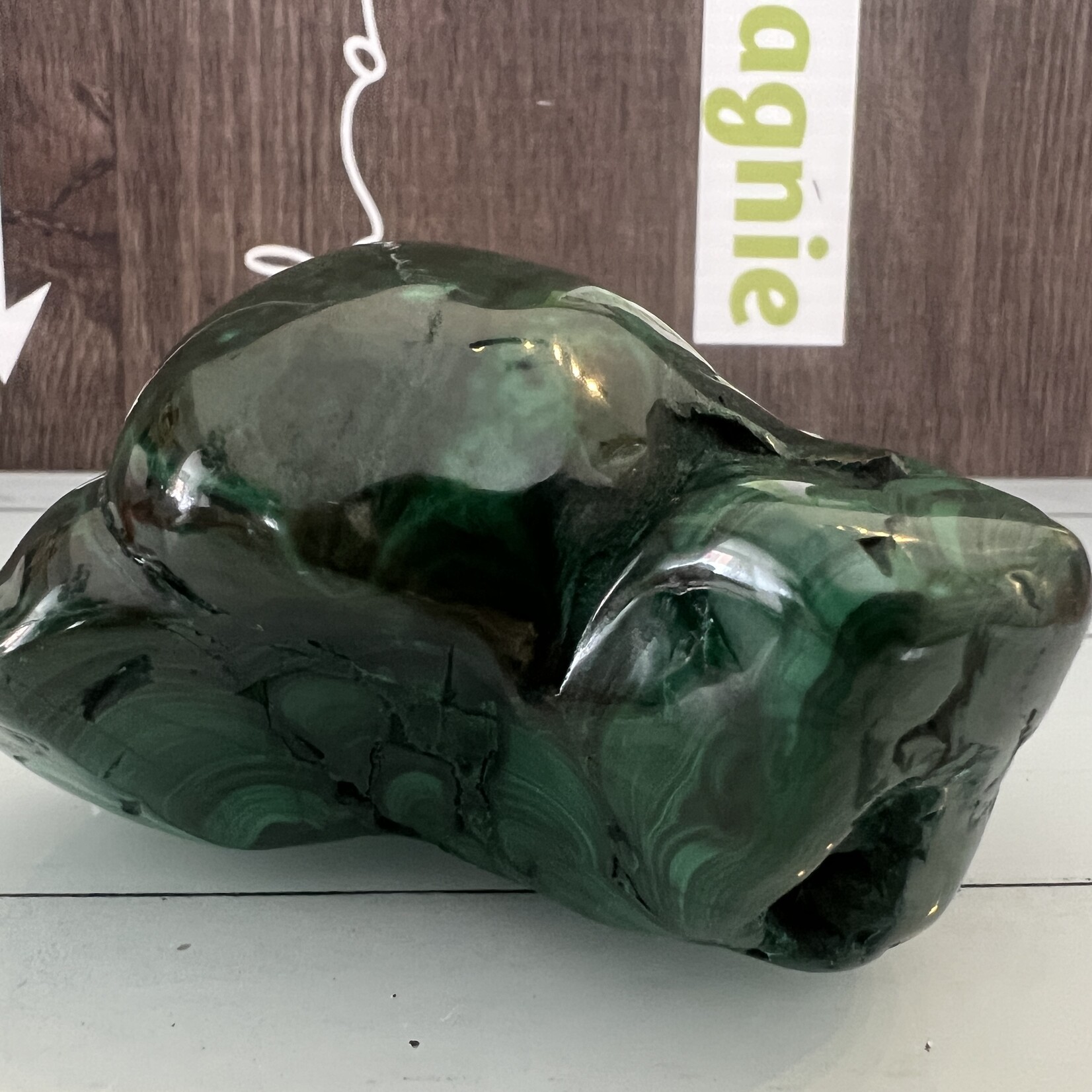special polished freeform malachite, serves as a shield to ward off nightmares and promotes peaceful sleep