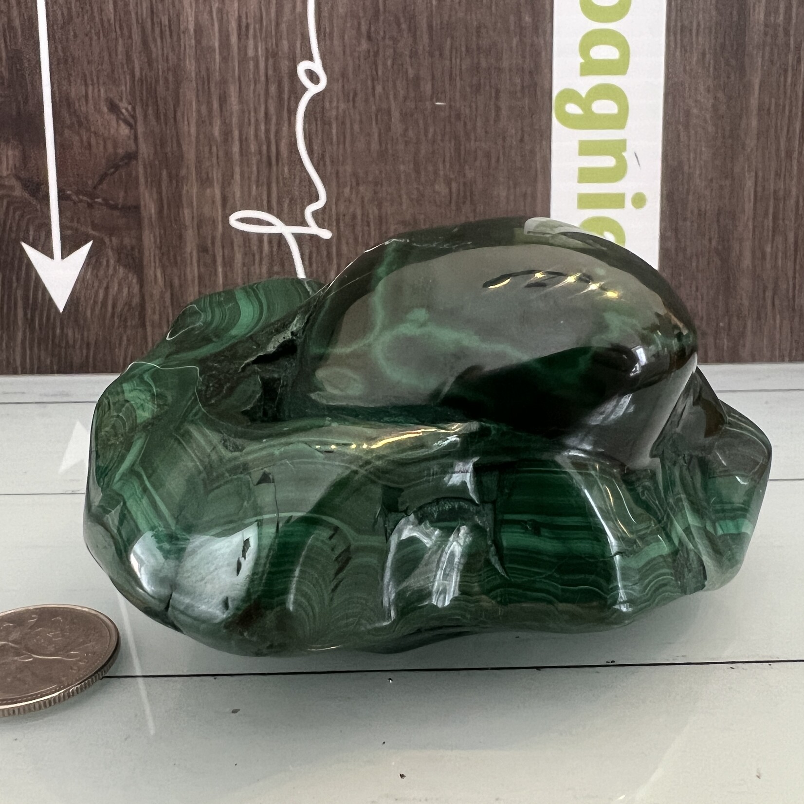 special polished freeform malachite, serves as a shield to ward off nightmares and promotes peaceful sleep