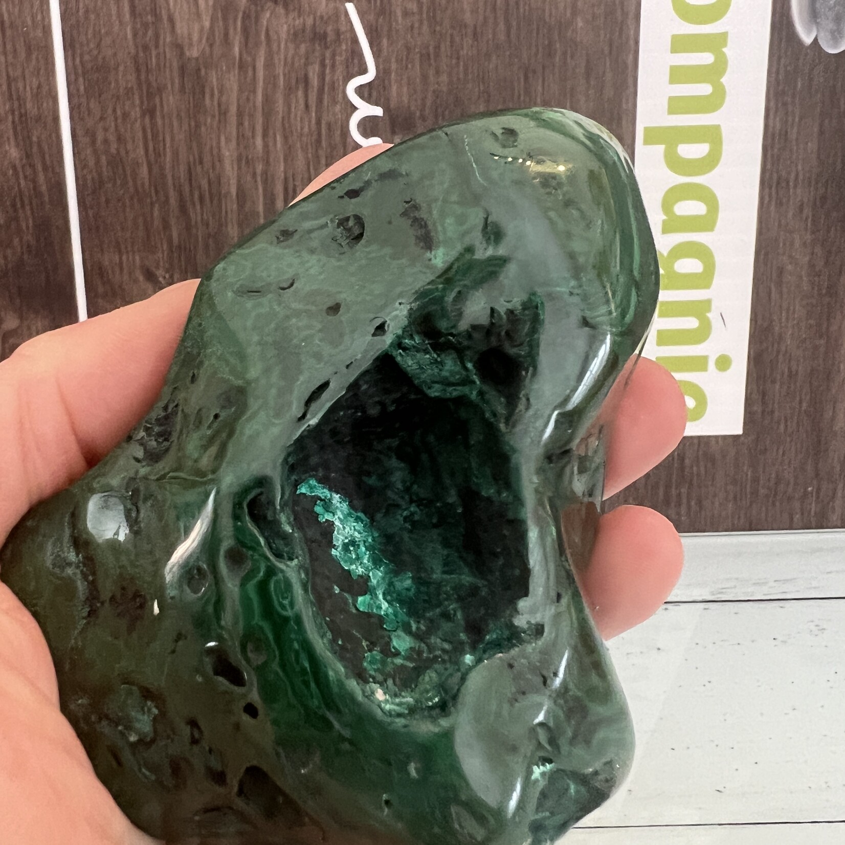 special polished freeform malachite, serves as a shield to ward off nightmares and promotes peaceful sleep