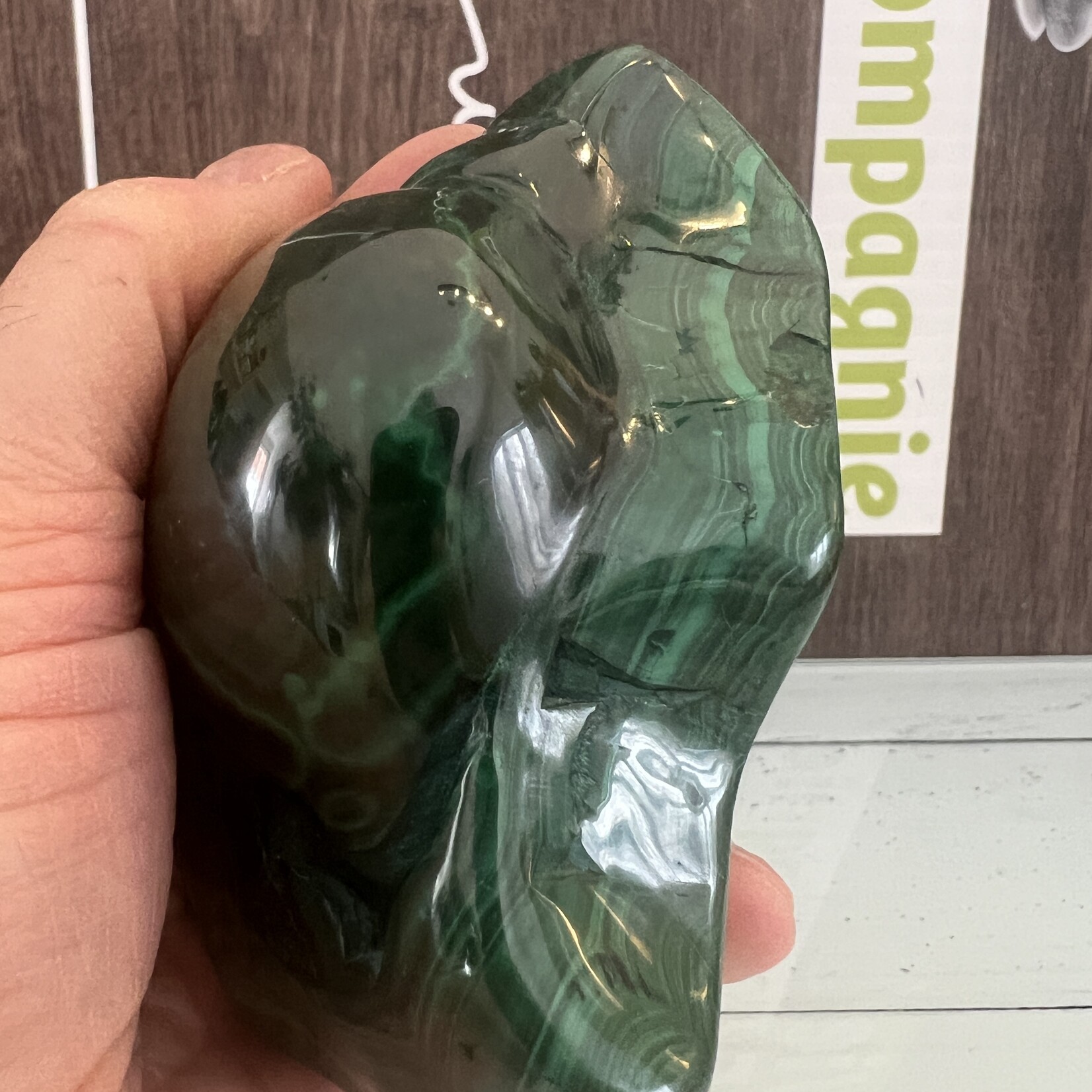 special polished freeform malachite, serves as a shield to ward off nightmares and promotes peaceful sleep