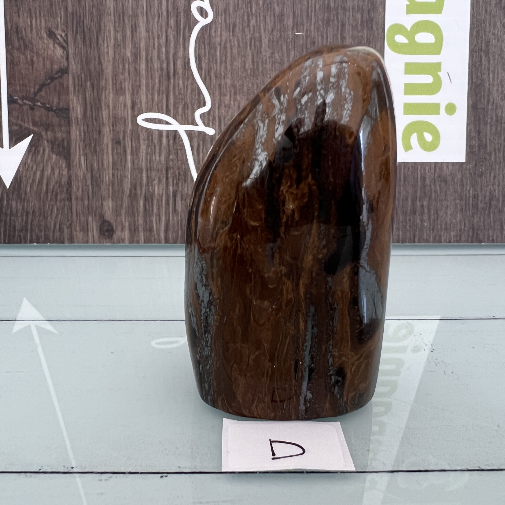 tiger eye stone free form, polished palm, protection stone, gift for him