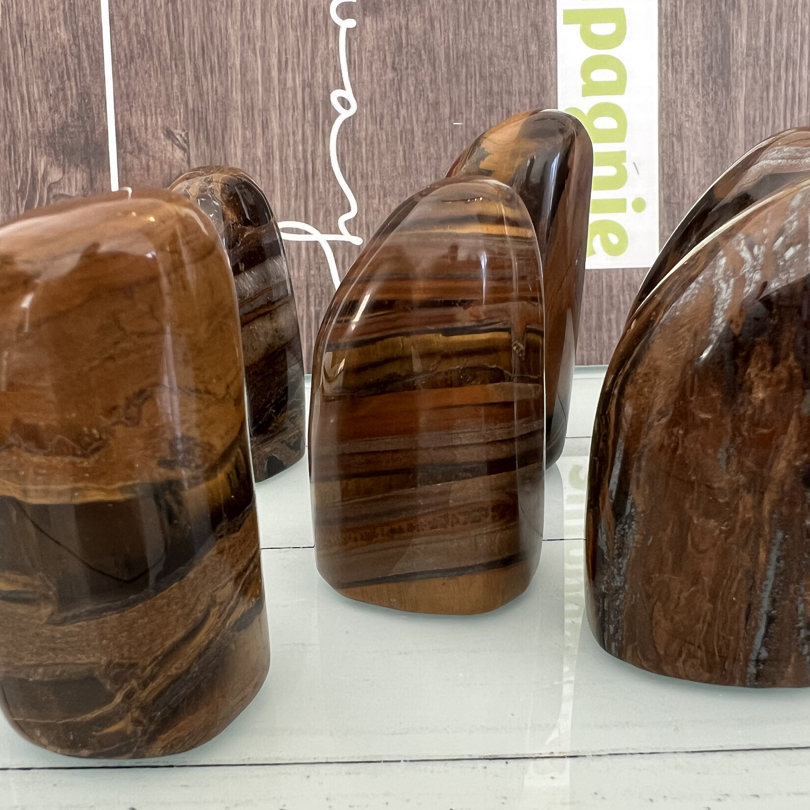 tiger eye stone free form, polished palm, protection stone, gift for him