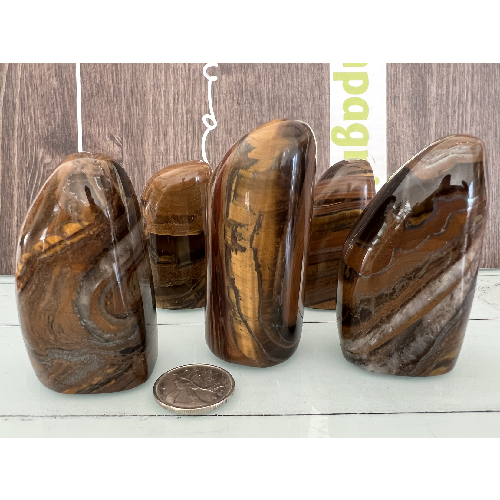 tiger eye stone free form, polished palm, protection stone, gift for him
