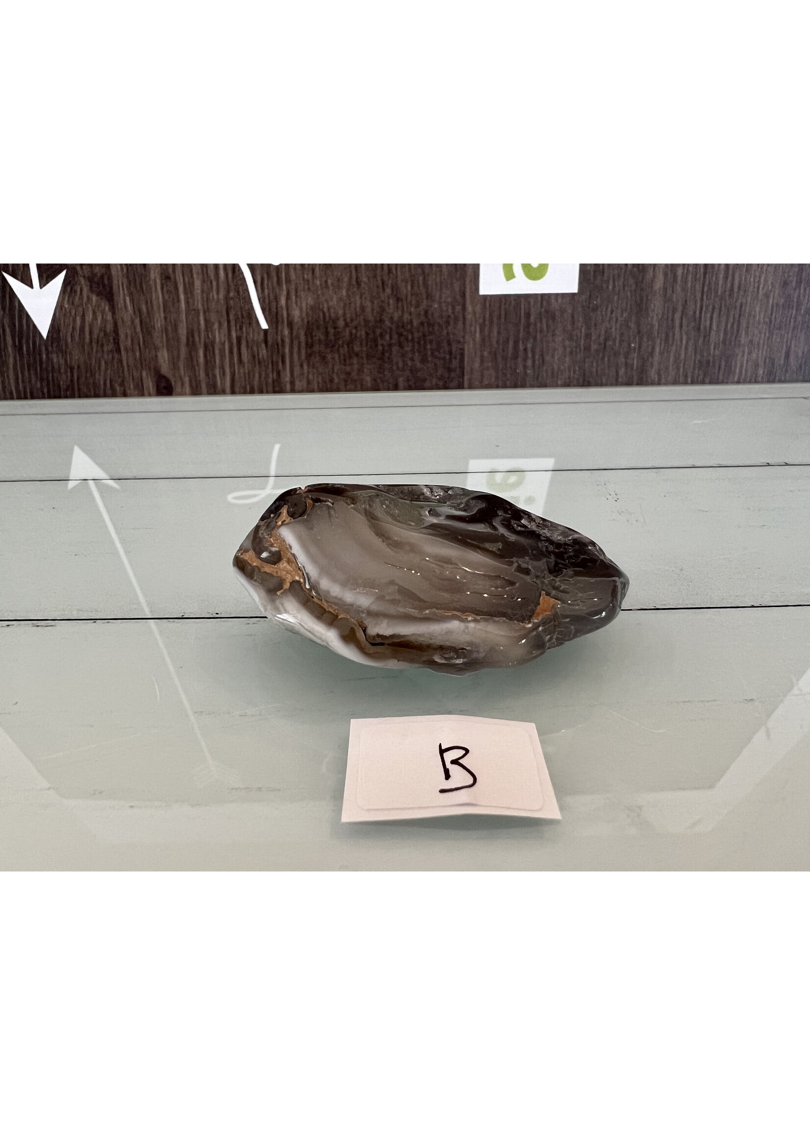 Agate Enhydro brésilienne exquise - Pierre rare avec inclusion d’eau - Équilibre les éléments terre et eau