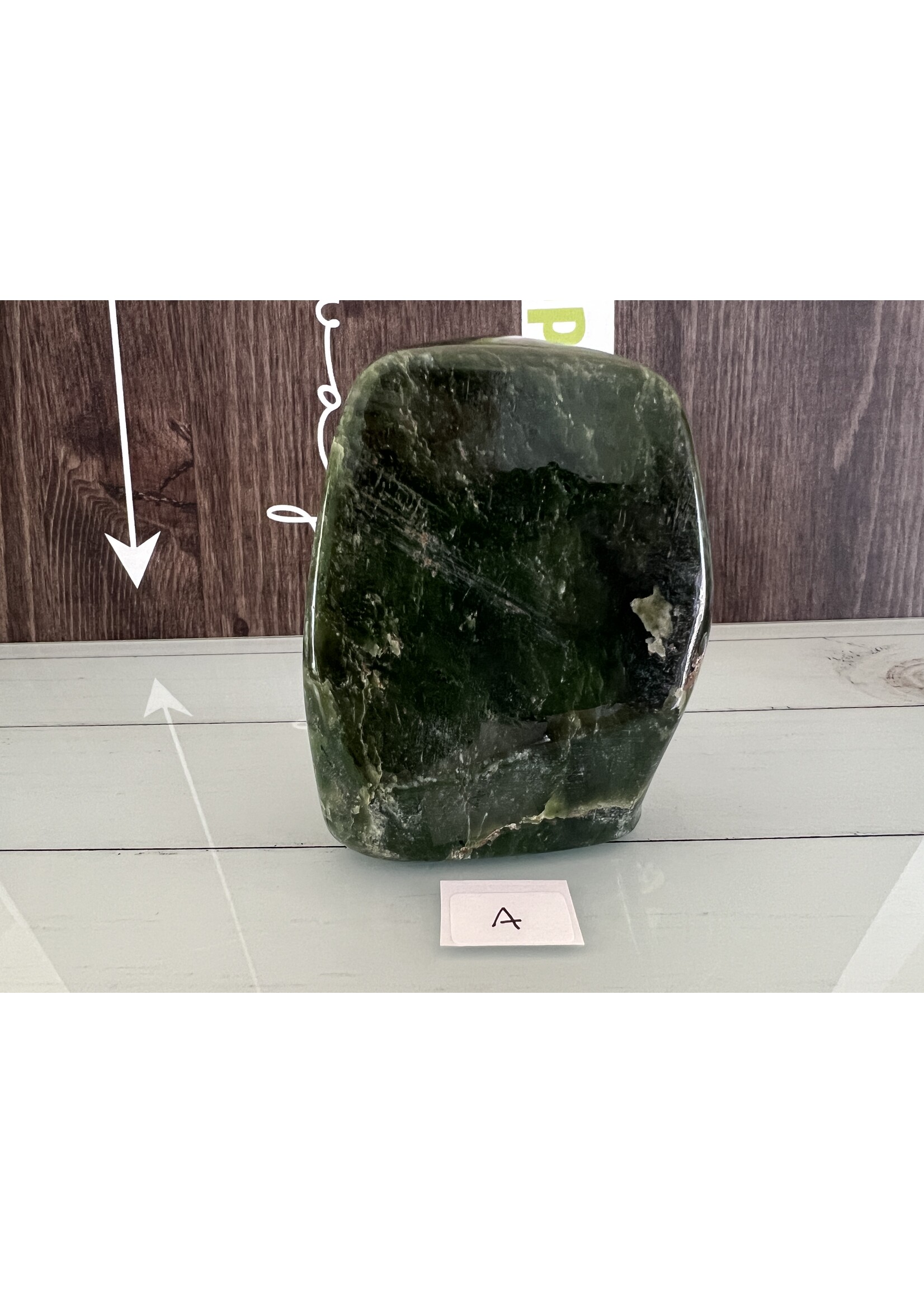 Premium Green Jade Freeform- Polished Longevity Stone for Serenity, Renewal, and Home Luck