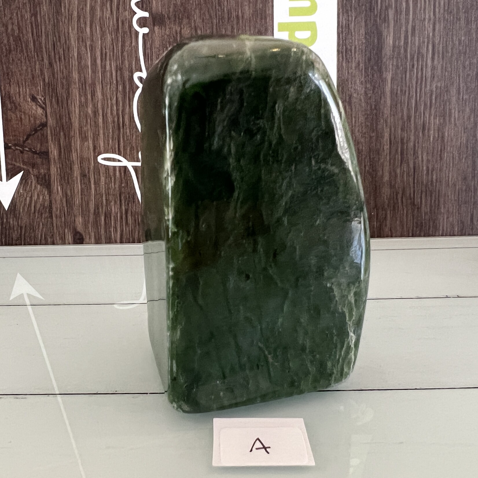 Forme libre de jade vert de qualité supérieure - Pierre de longévité polie pour la sérénité, le renouveau et la chance à la maison - Pierre de longévité polie pour la sérénité, le renouveau et la chance à la maison