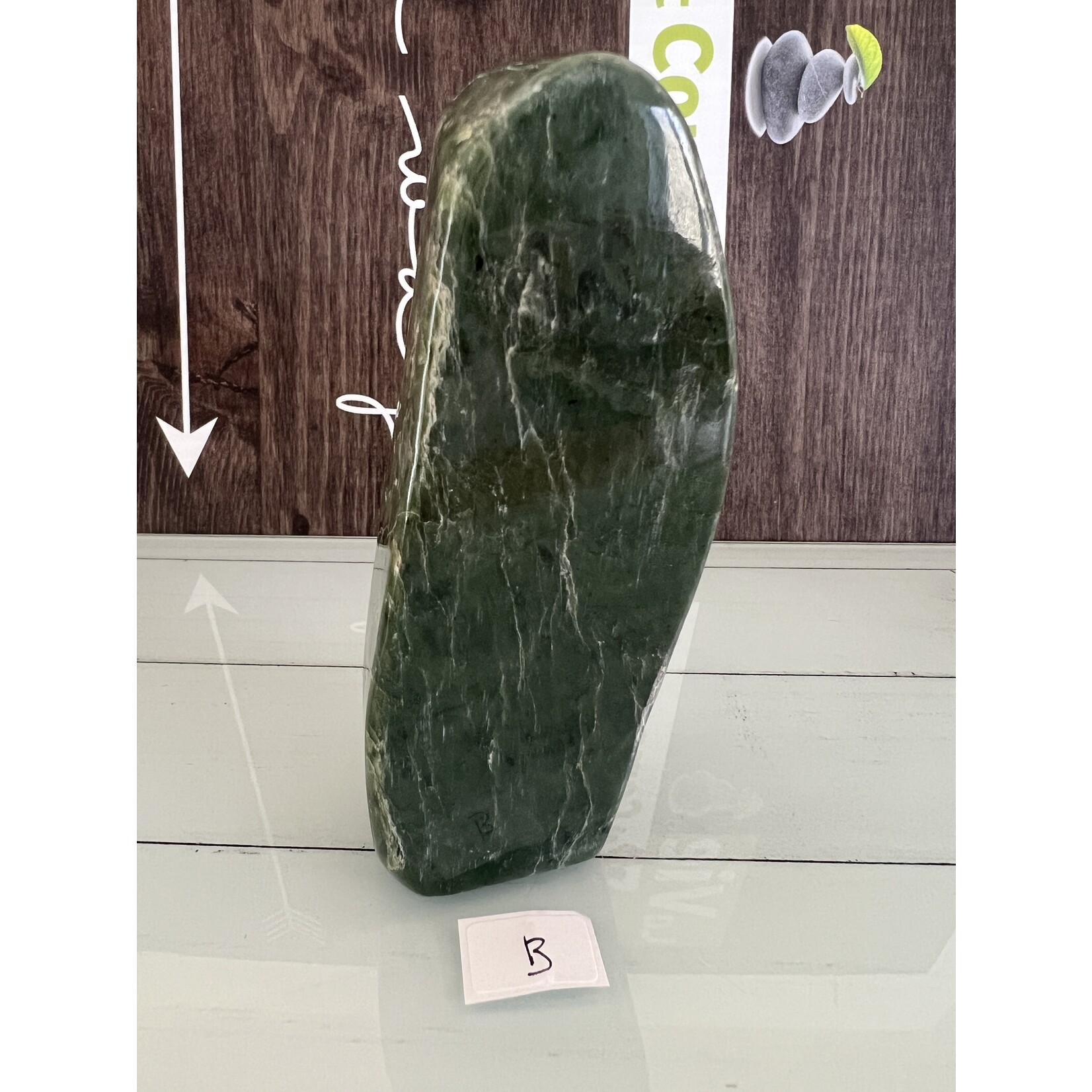 Premium Green Jade Freeform- Polished Longevity Stone for Serenity, Renewal, and Home Luck