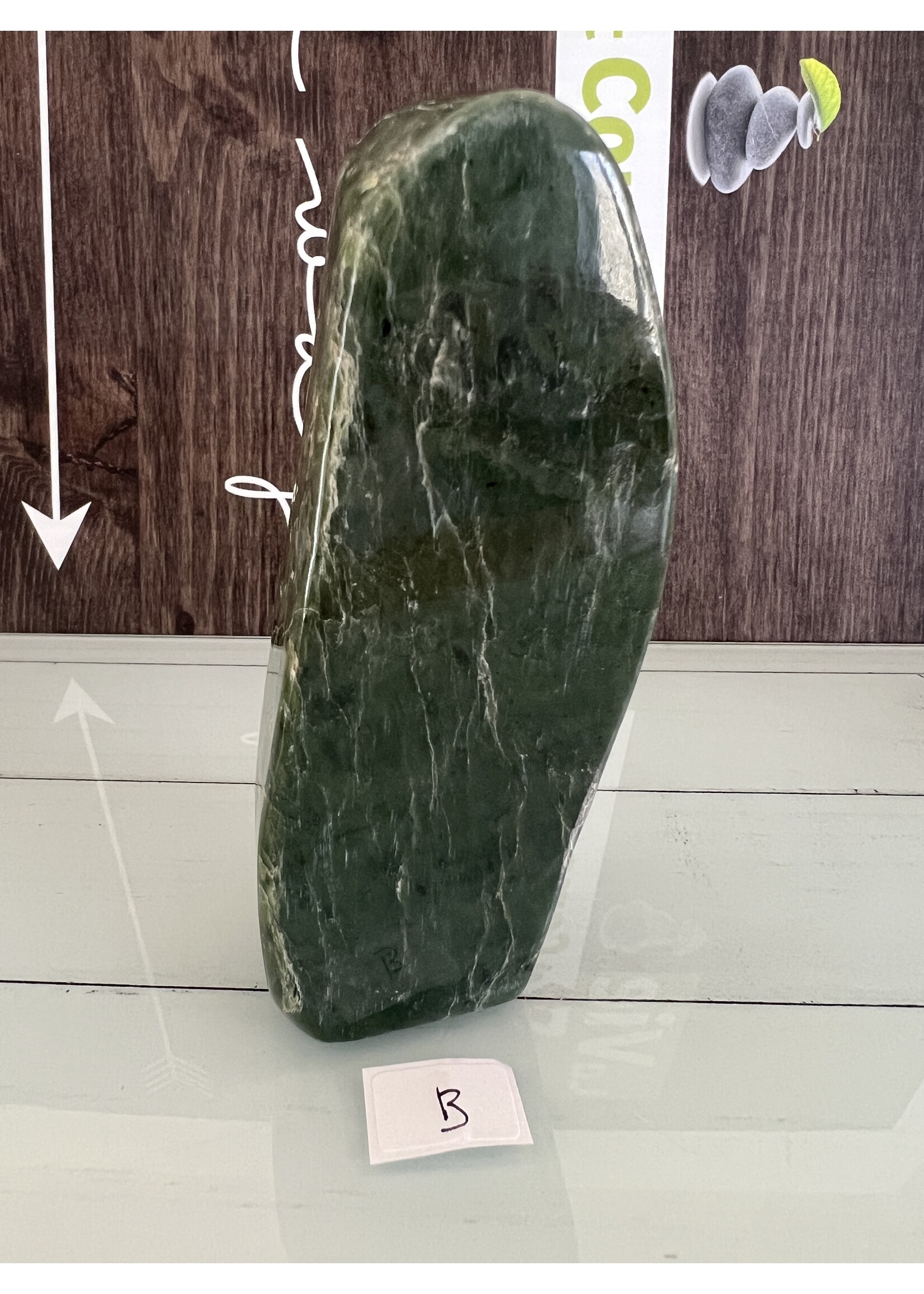 large green jade freeform , polished jade, stone of longevity, renewal and serenity, this stone brings luck into your home
