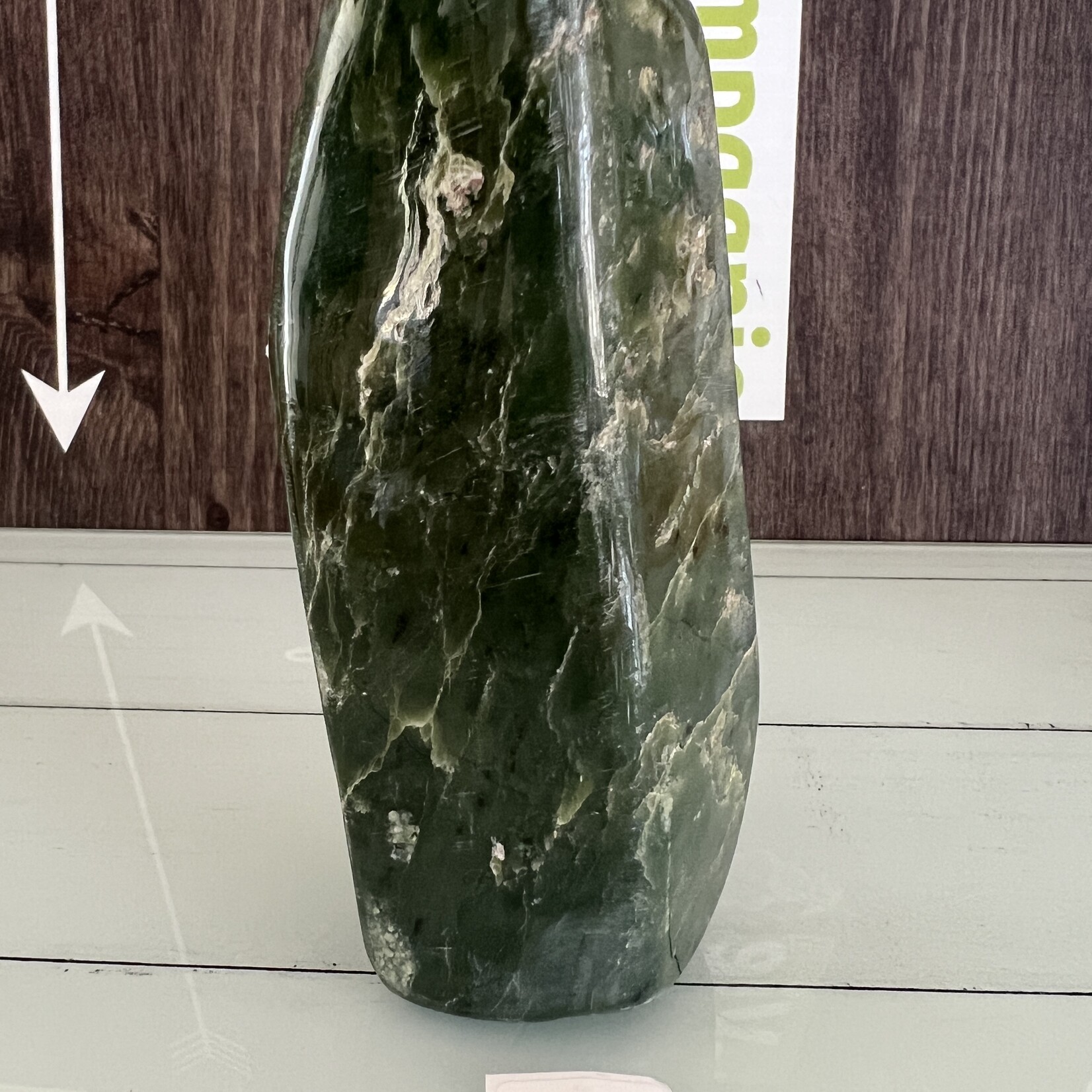 Forme libre de jade vert de qualité supérieure - Pierre de longévité polie pour la sérénité, le renouveau et la chance à la maison - Pierre de longévité polie pour la sérénité, le renouveau et la chance à la maison