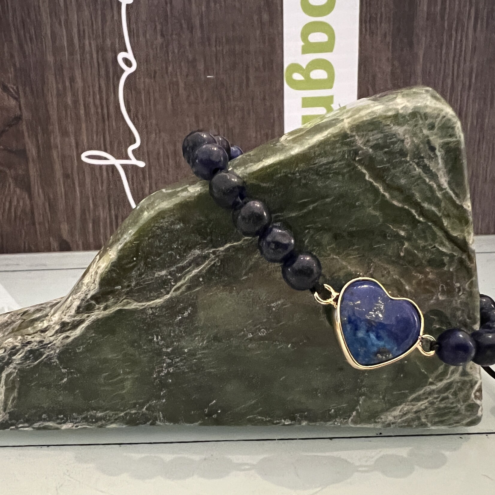 Adjustable Heart Natural Stone Handmade Bracelet - Unisex Wristband with Vibrant Colors