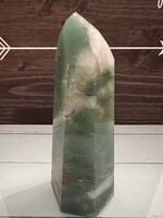Exceptional Large Green Aventurine Point with Quartz