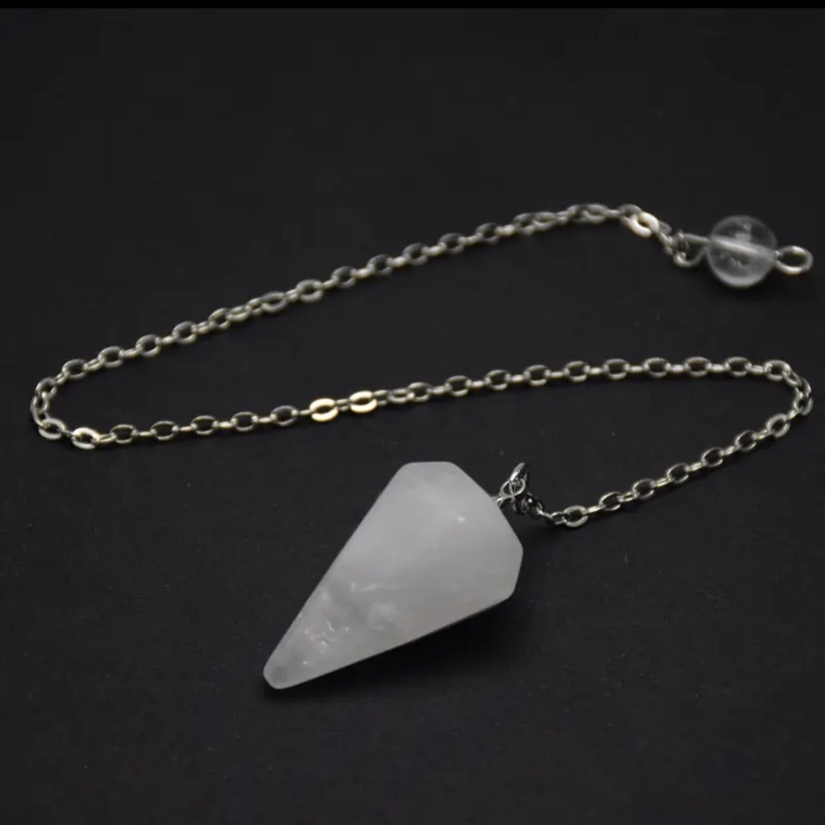 Pendule en cristal hexagonal compact - Idéal pour la guérison des chakras, la radiesthésie et l'alignement énergétique