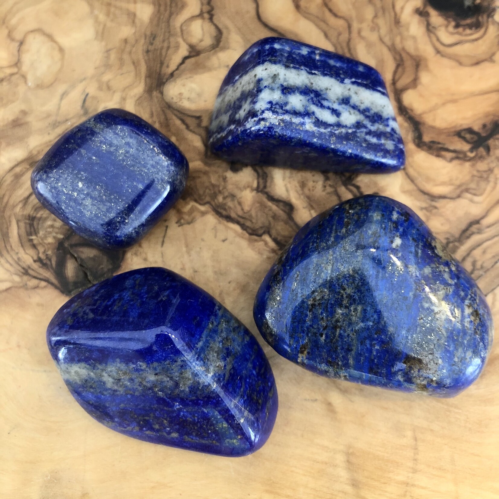 Select Lapis Lazuli Tumbled Stone -Premium Quality for Migraine Relief and Calming Anxiety