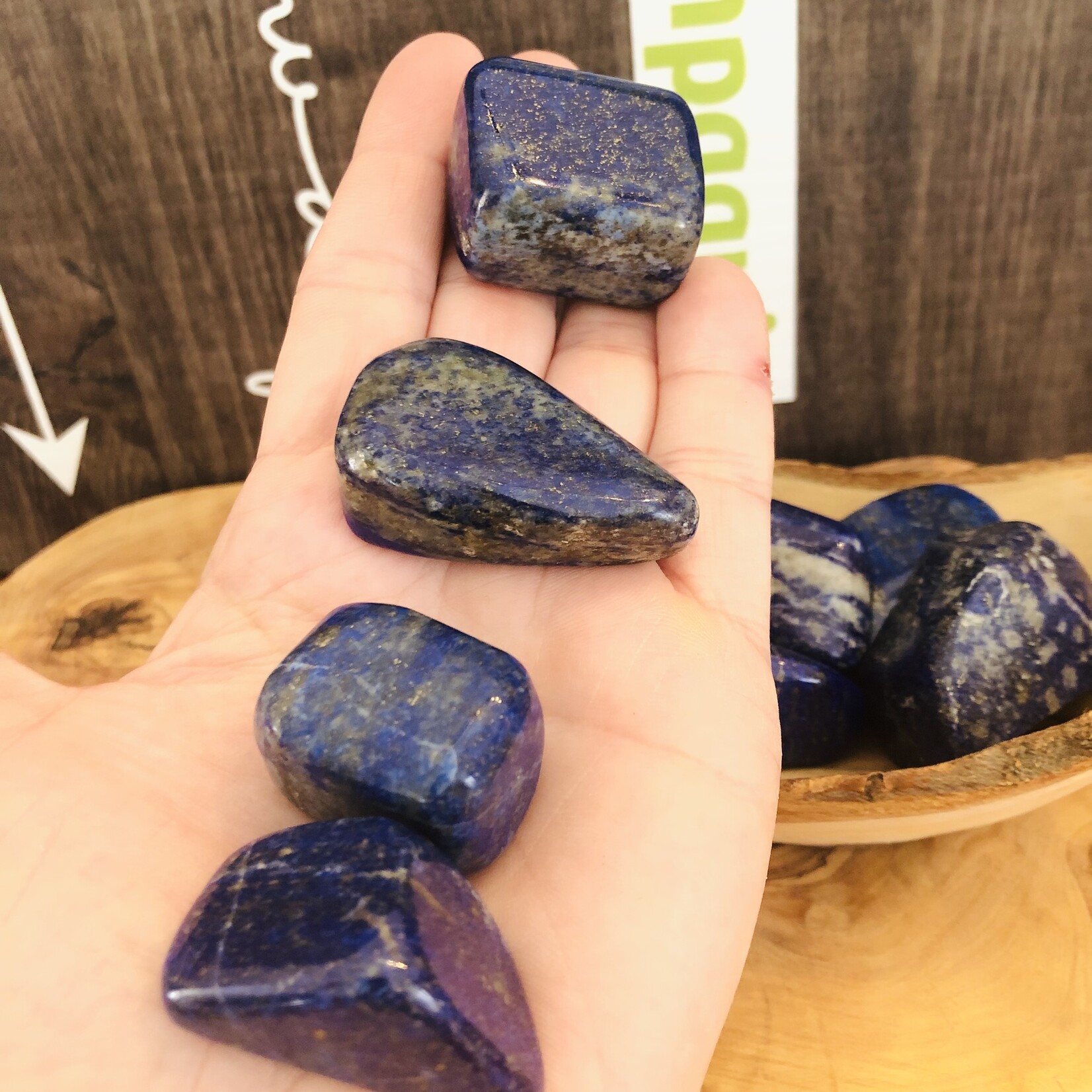 Select Lapis Lazuli Tumbled Stone -Premium Quality for Migraine Relief and Calming Anxiety