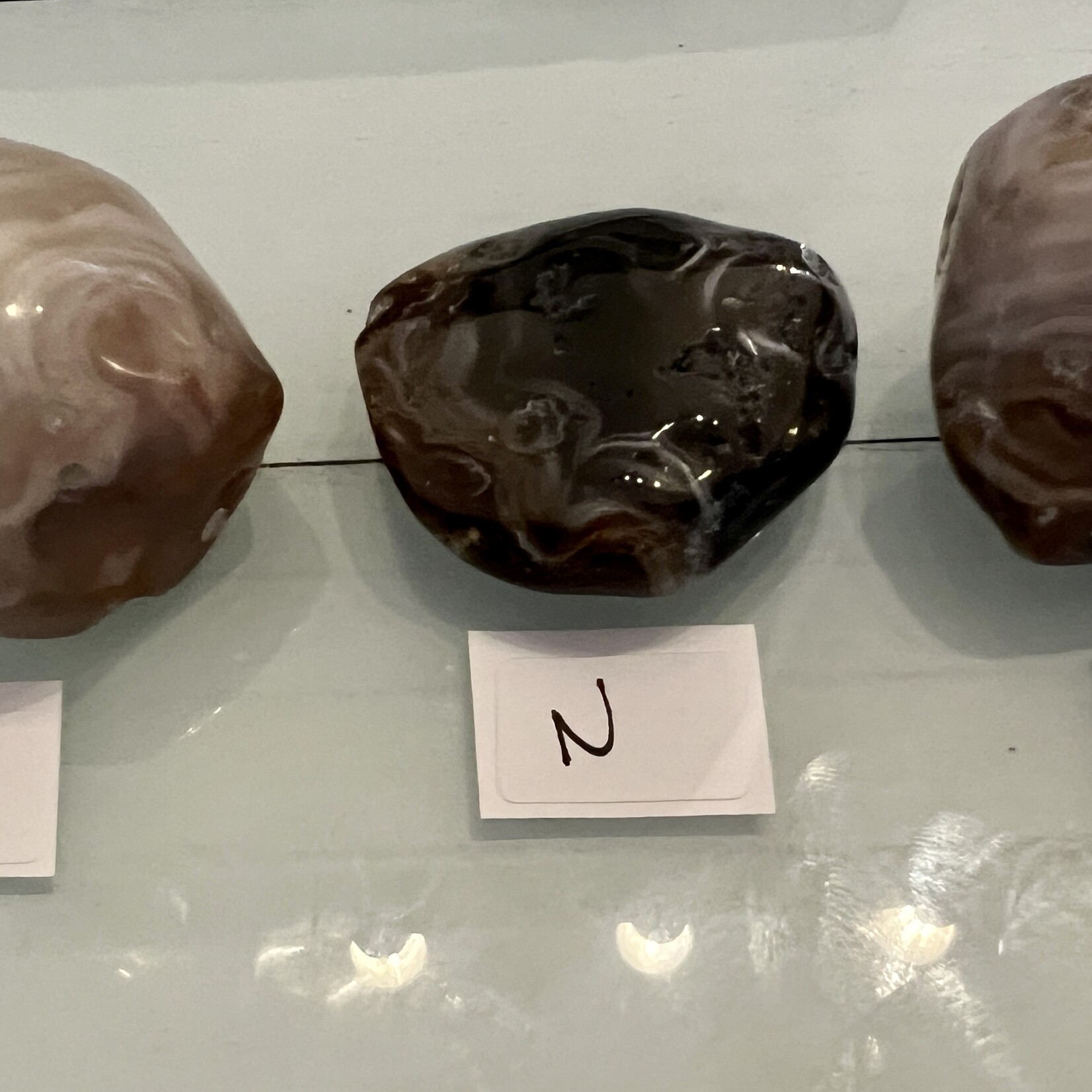 Agate Enhydre brésilienne exquise - Pierre rare avec inclusion d’eau - Équilibre les éléments terre et eau