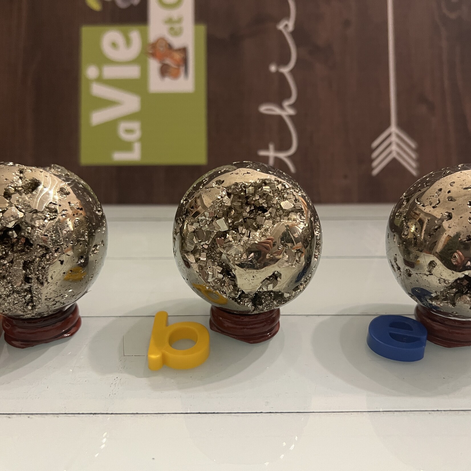 Large Sparkling Pyrite Sphere - Strength, Vitality, Creativity