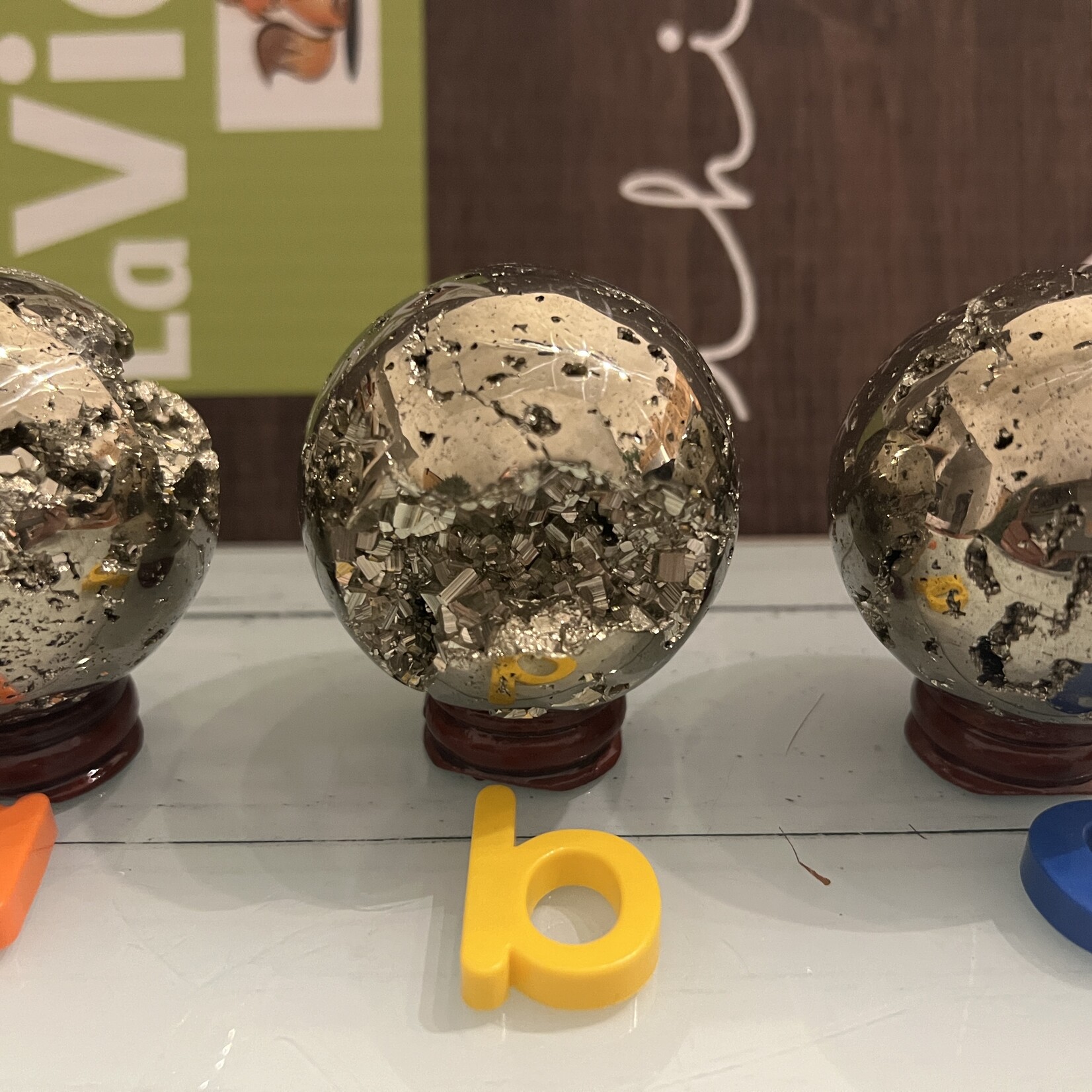 Large Sparkling Pyrite Sphere - Strength, Vitality, Creativity