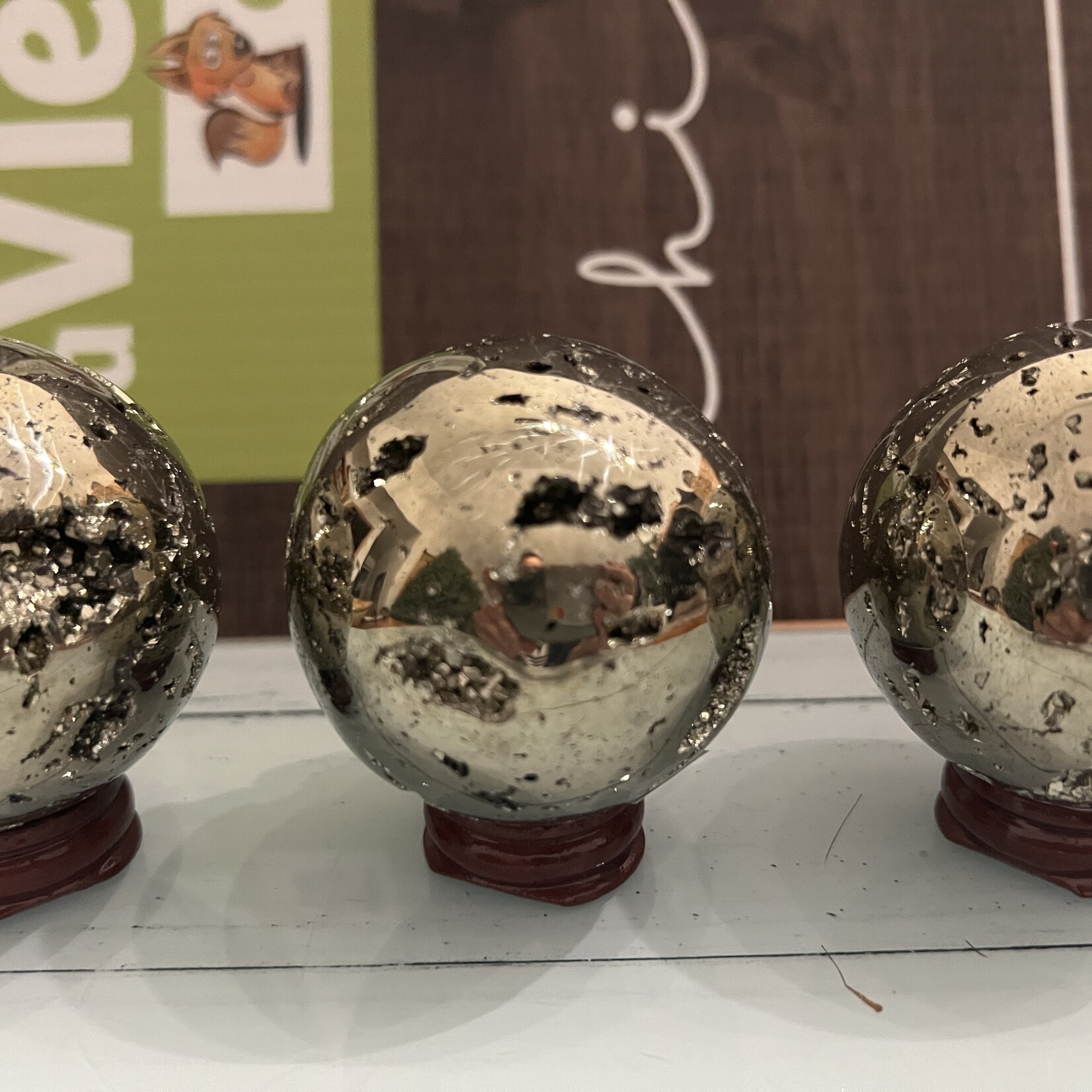 Large Sparkling Pyrite Sphere - Strength, Vitality, Creativity