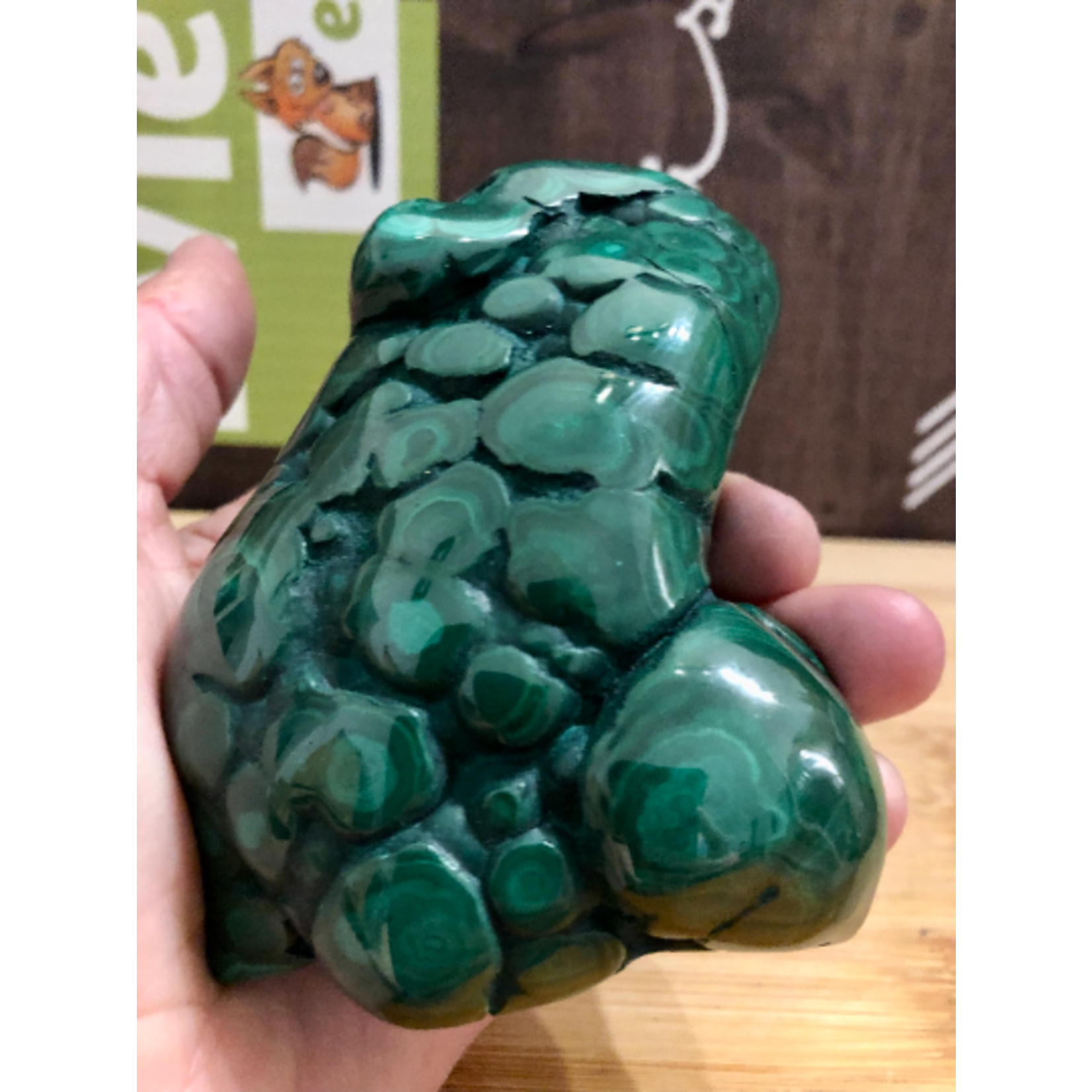 Unique Malachite Freeform – Frog-Like Shape & Energy Enhancer