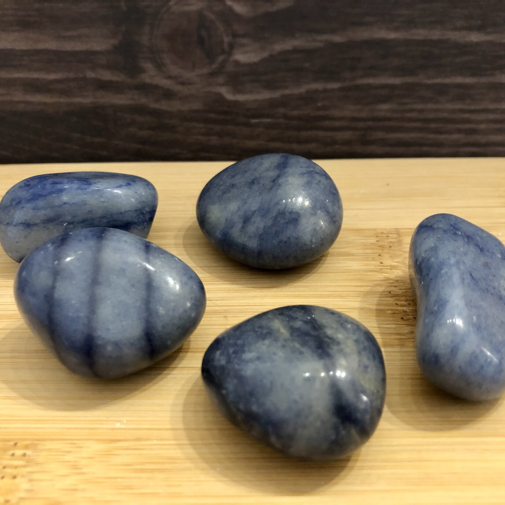 Pierre Roulée d'Aventurine Bleue et Verte - Énergie Masculine et Calme