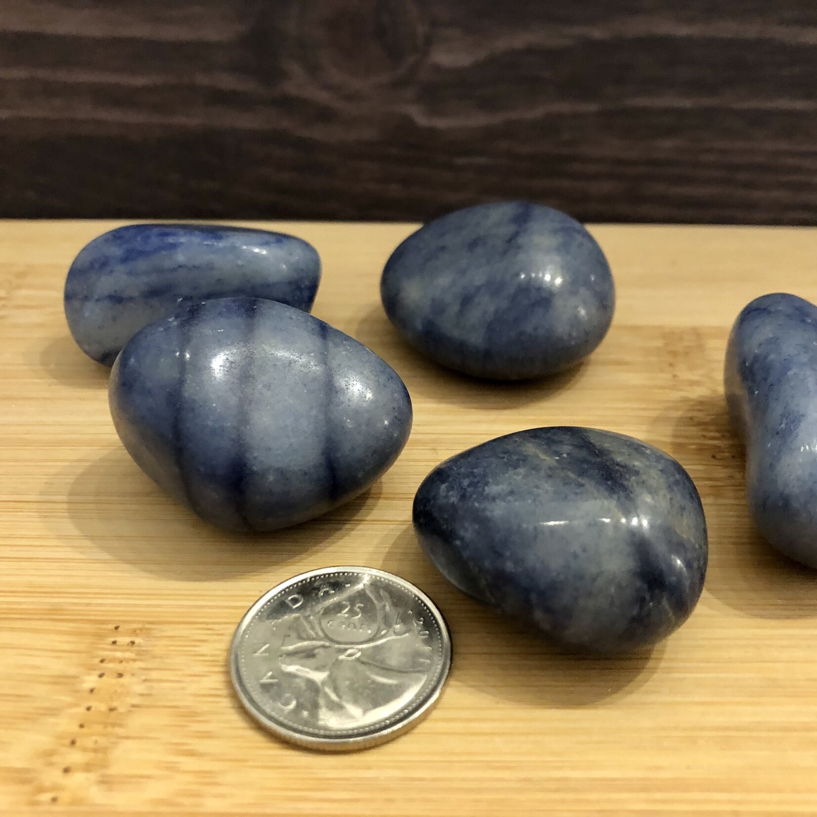 Pierre Roulée d'Aventurine Bleue et Verte - Énergie Masculine et Calme