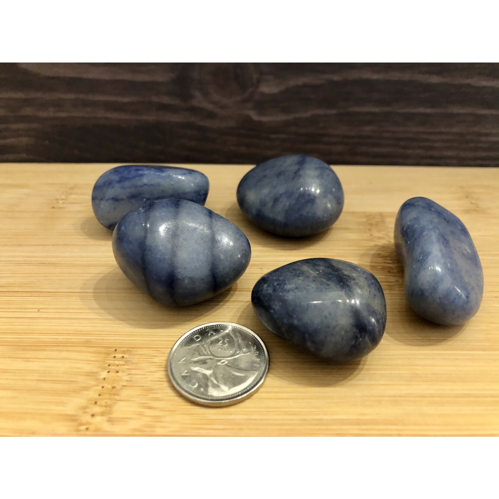 Blue and Green Aventurine Tumbled Stone - Masculine Energy & Calm