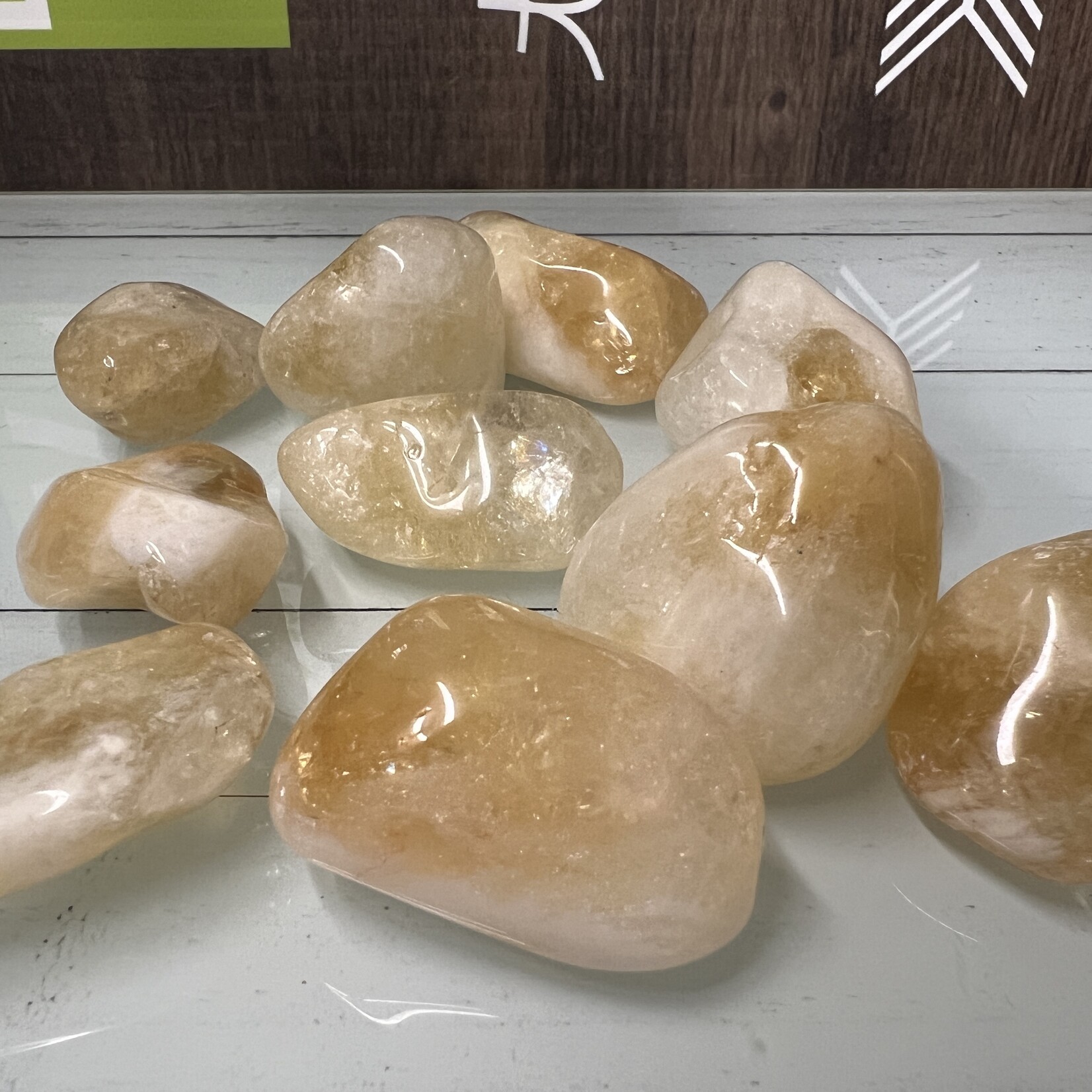 Pierres Roulées de Citrine - Prospérité et Positivité