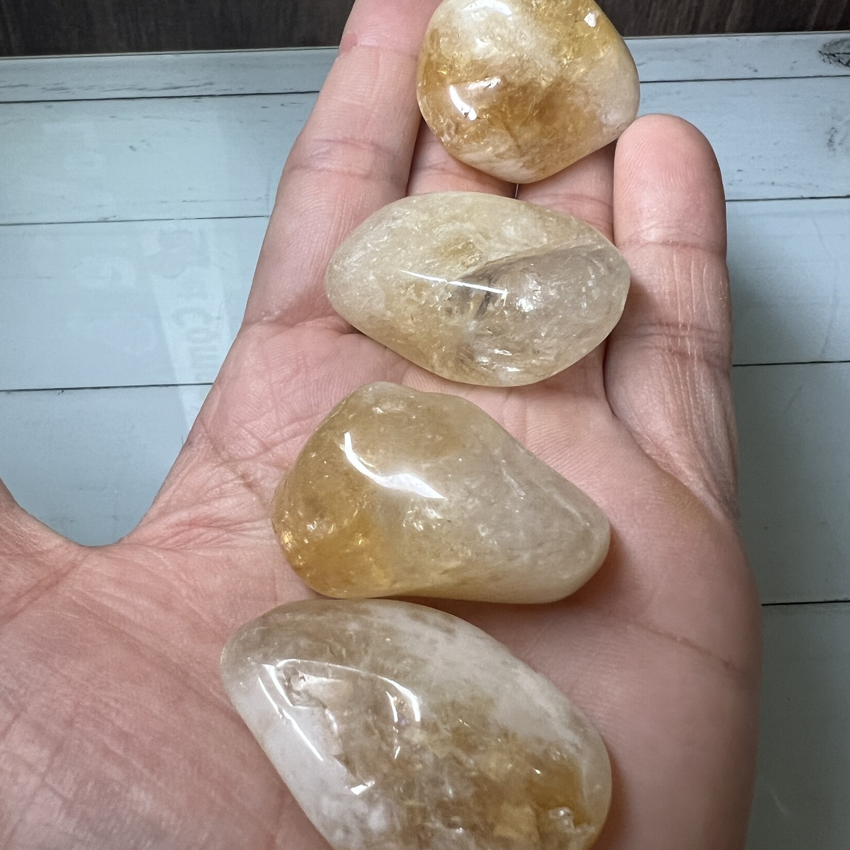 Pierres Roulées de Citrine - Prospérité et Positivité