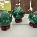 Malachite Spheres – Vibrant Natural Energy Stones for Healing