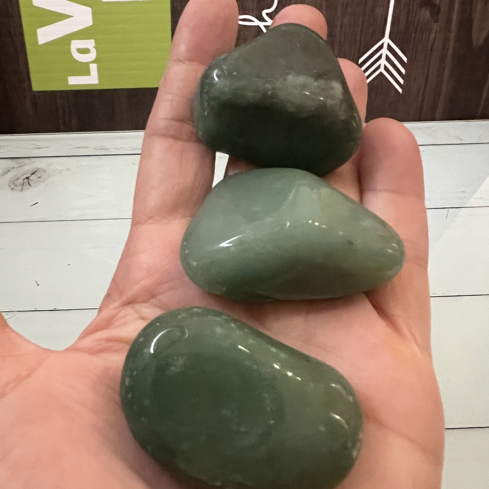Pierre Roulée d'Aventurine Bleue et Verte - Énergie Masculine et Calme