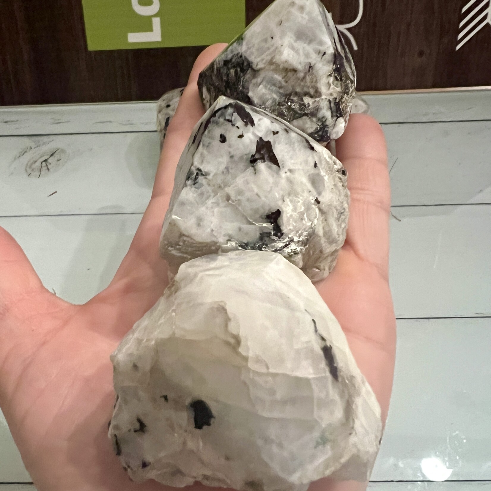 Radiant Rainbow Moonstone Pyramid- Spiritual Harmony