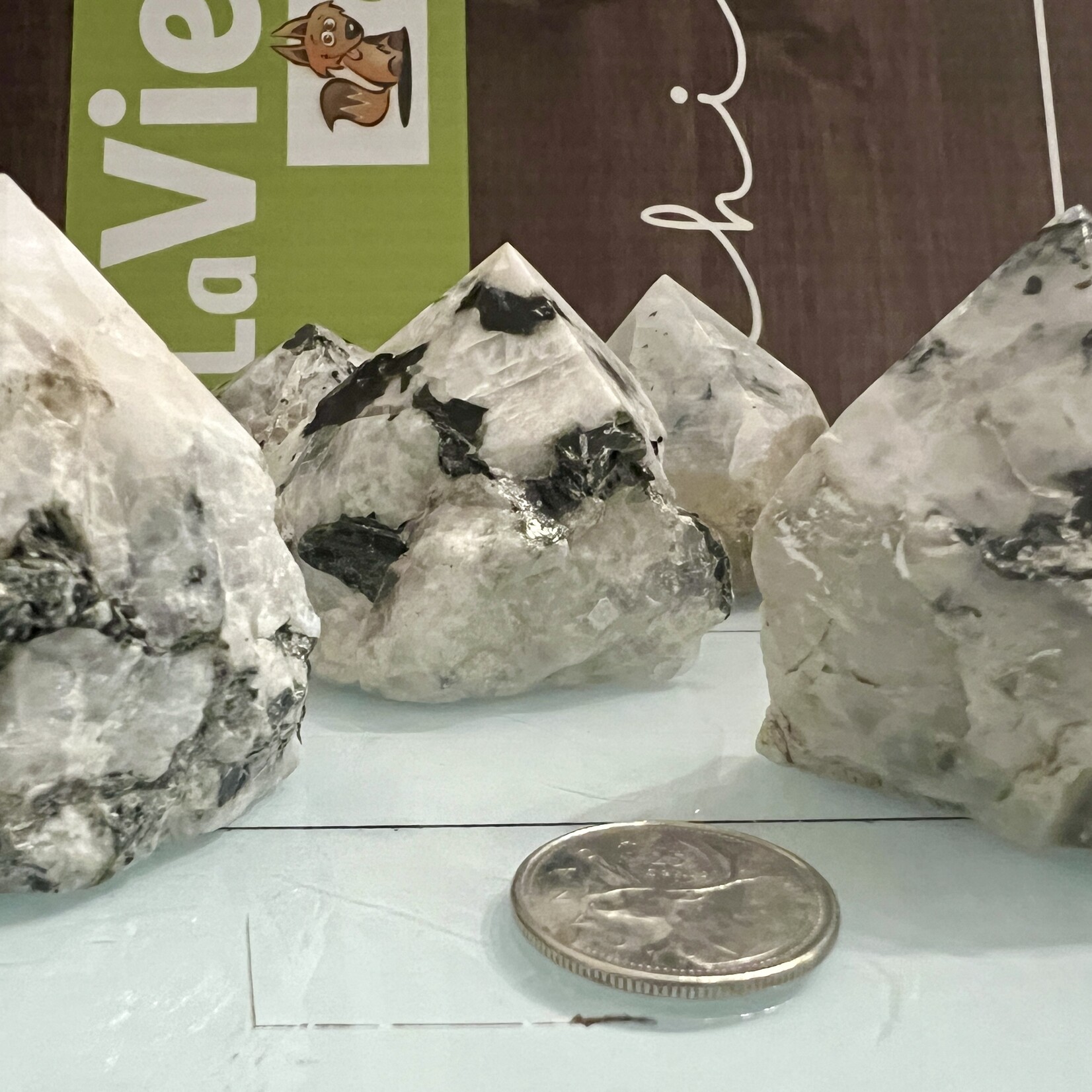 Radiant Rainbow Moonstone Pyramid- Spiritual Harmony