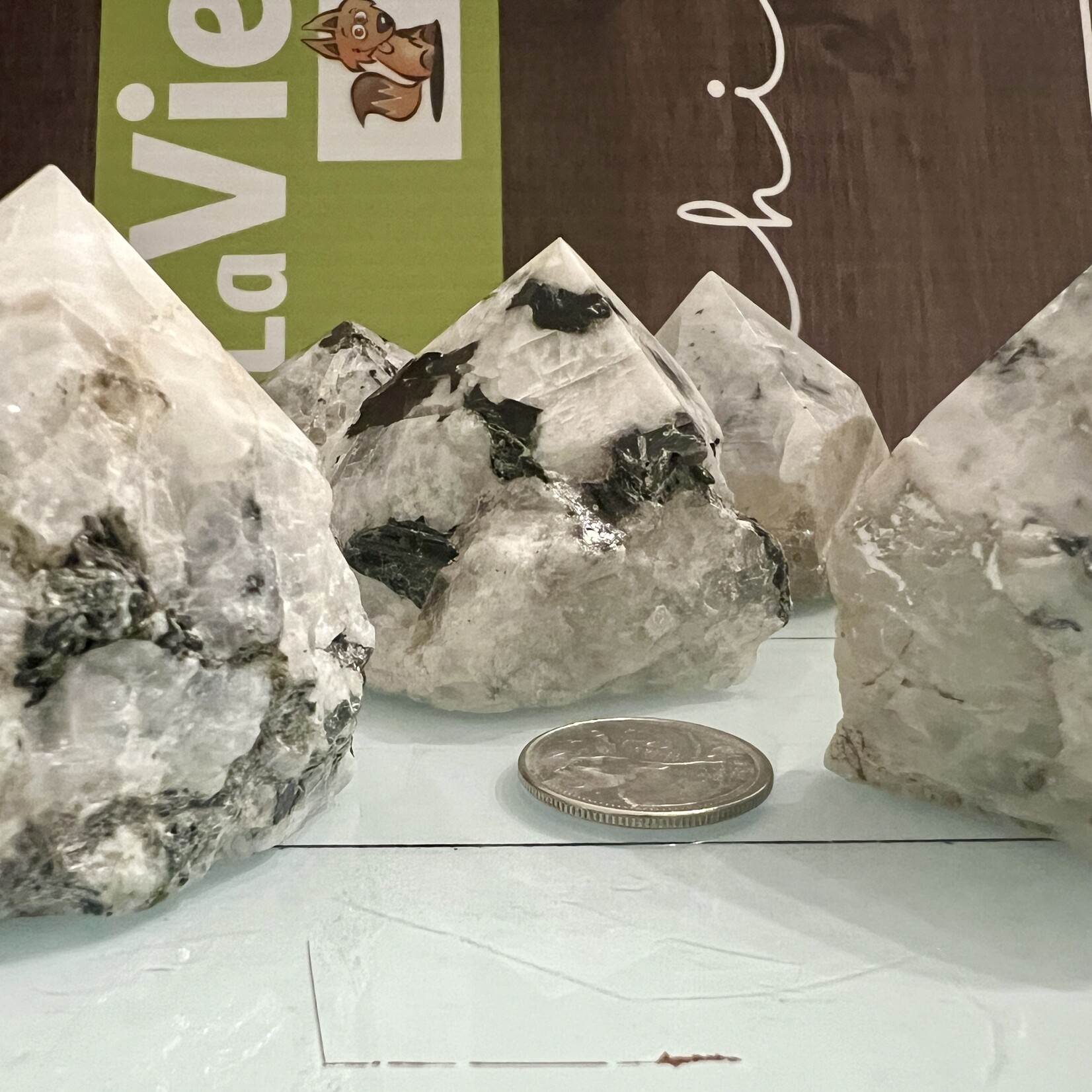 Radiant Rainbow Moonstone Pyramid- Spiritual Harmony