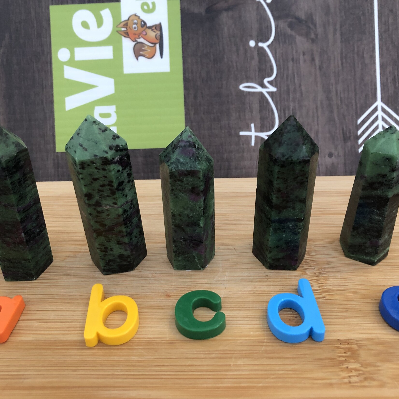 Radiant Ruby Zoisite Towers - Harmonize Spirit & Nature | Energizing Crystals for Clarity and Growth